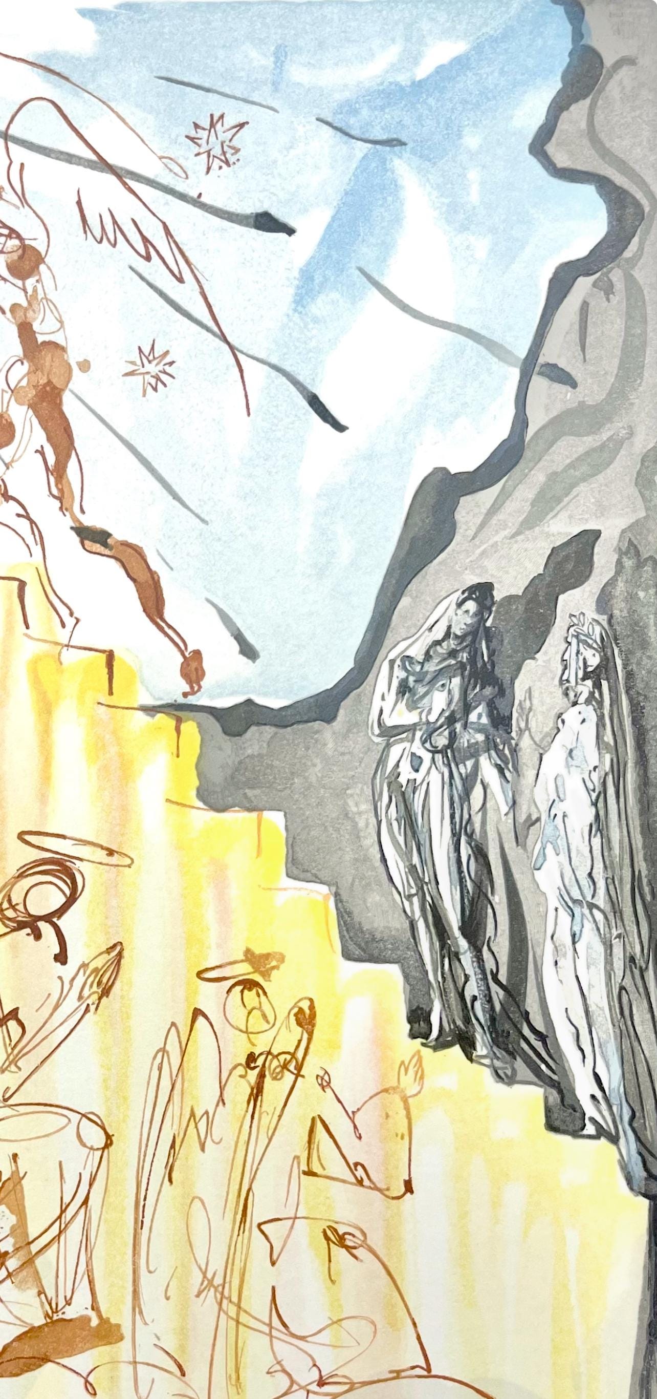 Salvador Dali, Paradies XXII (Field 189-200; Michler/Löpsinger 1039-1138), Die Göttliche Komödie, Signed, Limited Edition Woodcut