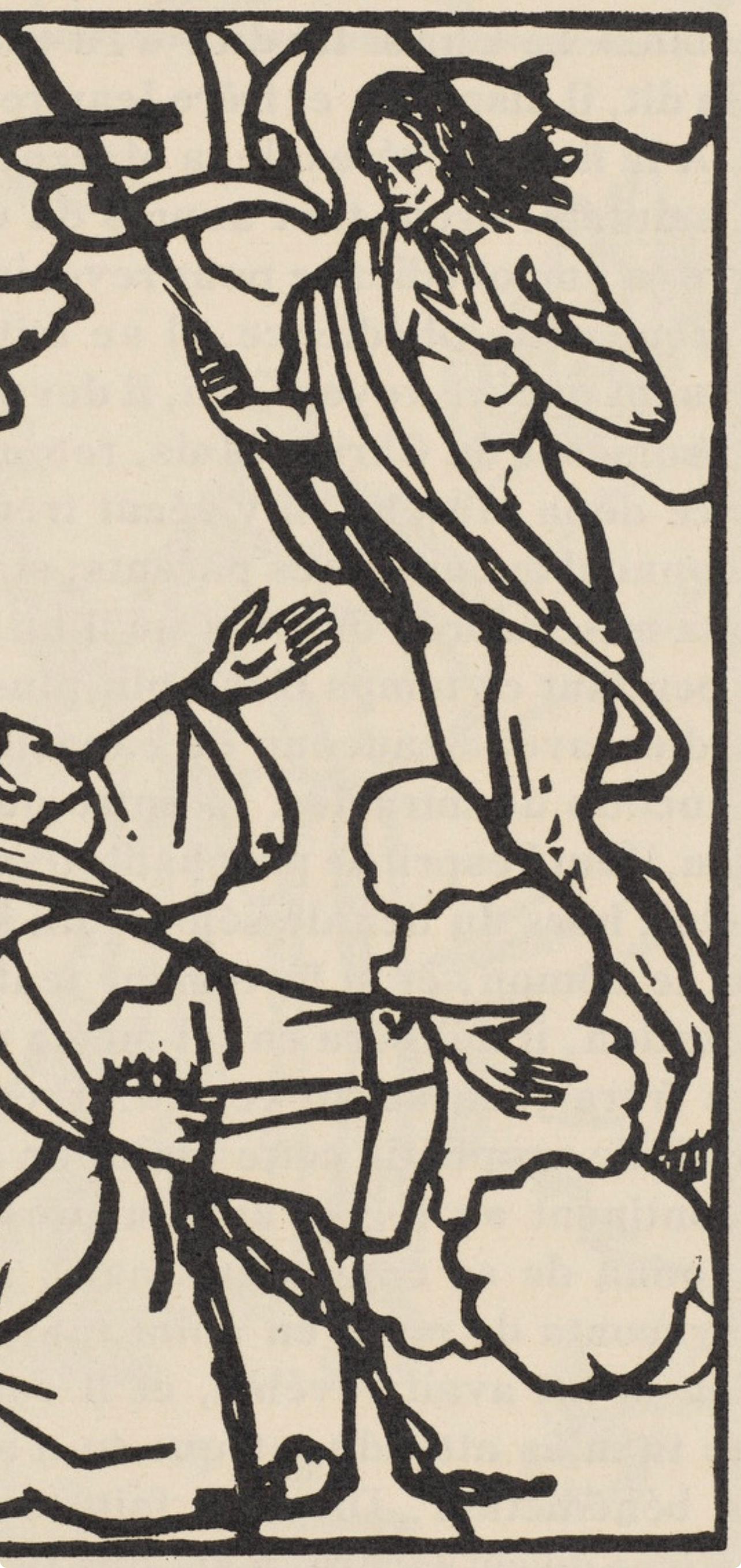 Émile Bernard, Composition (Morane, No. 100), Les Petites Fleurs de St. Françoise, Limited Edition Woodcut