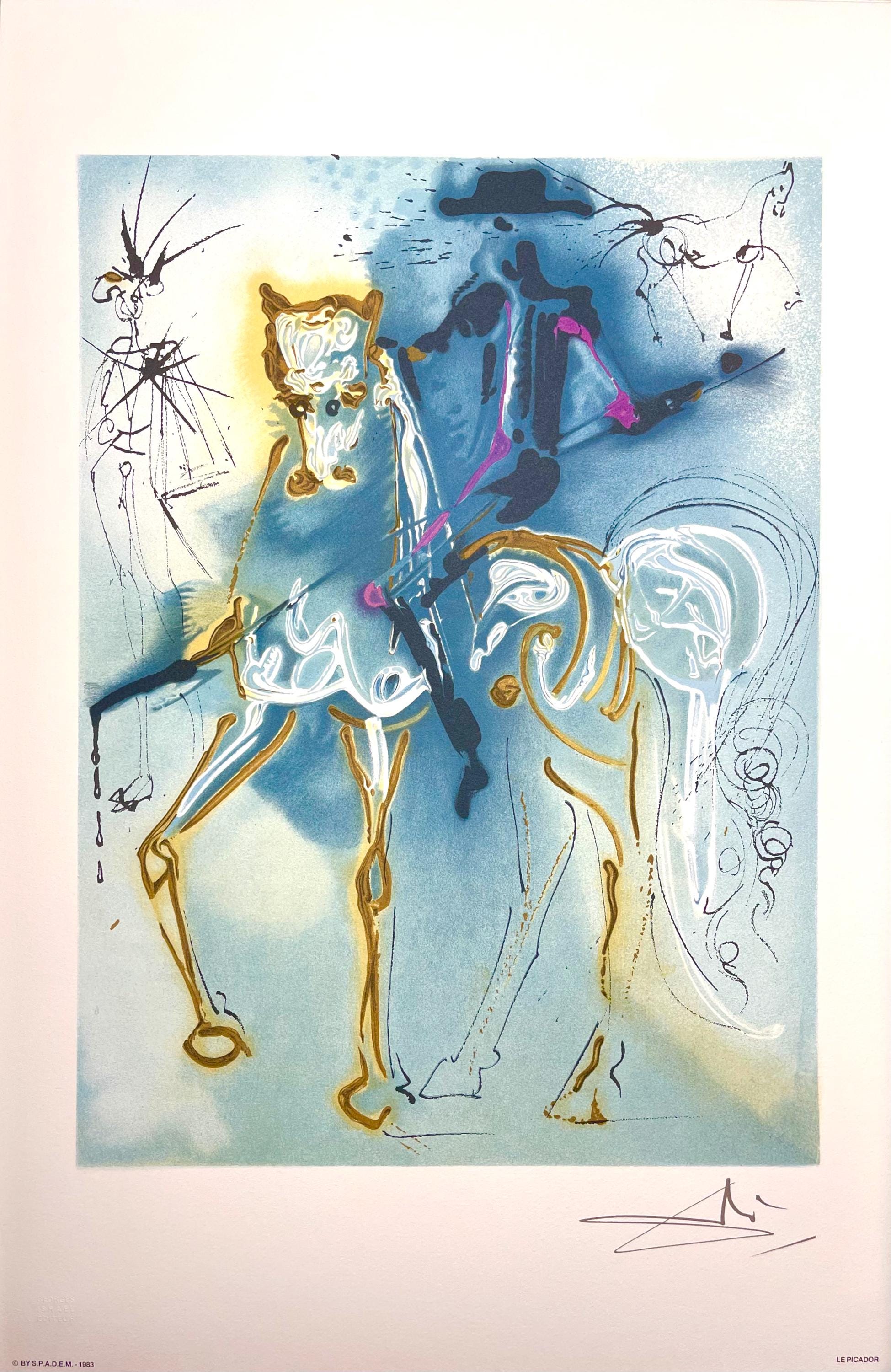 Salvador Dalí, Picador, Les Chevaux de Dalí, Limited Edition Lithograph