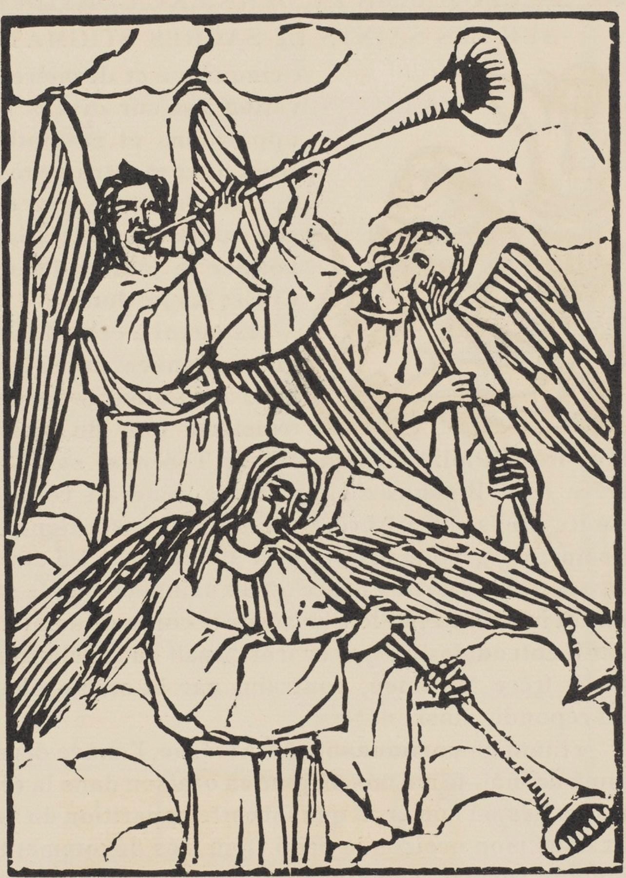Émile Bernard, Composition (Morane, No. 100), Les Petites Fleurs de St. Françoise, Limited Edition Woodcut