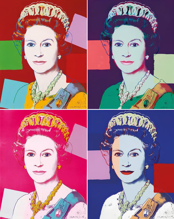 Andy Warhol, Queen Elizabeth II, nº334, nº335, nº336, nº337, Suite of Four, Official Limited Edition, Sunday B. Morning, Silkscreens