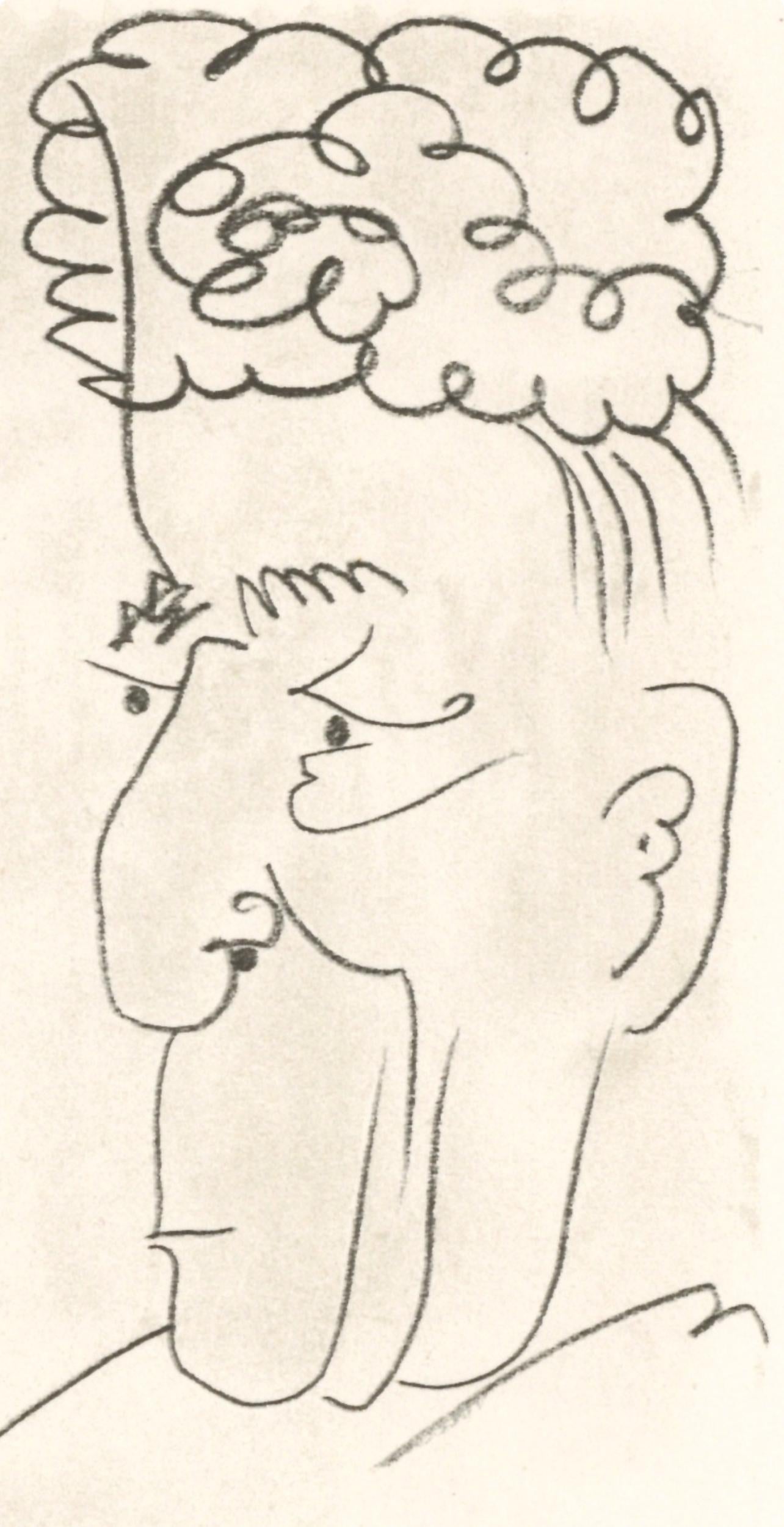 Pablo Picasso, Composition, Le Goût du Bonheur (Cramer 148; Bloch 2013), Limited Edition Mixed Media Lithograph