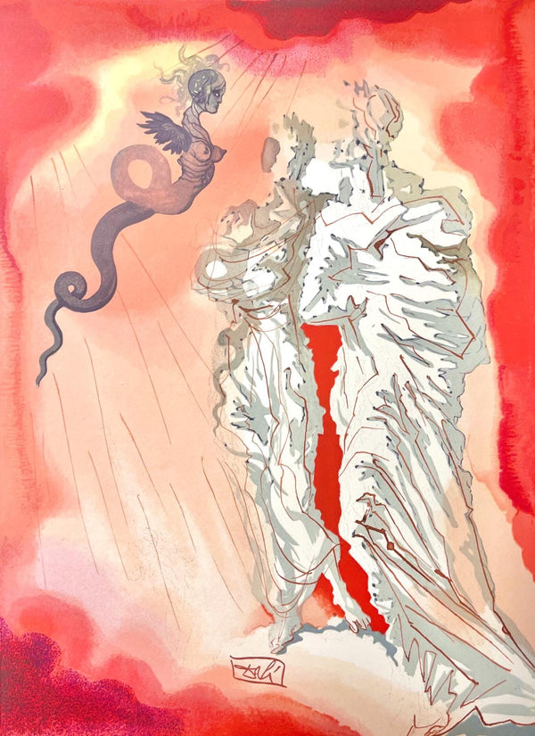 Salvador Dali, Hölle XXI (Field 189-200; Michler/Löpsinger 1039-1138), Die Göttliche Komödie, Signed, Limited Edition Woodcut