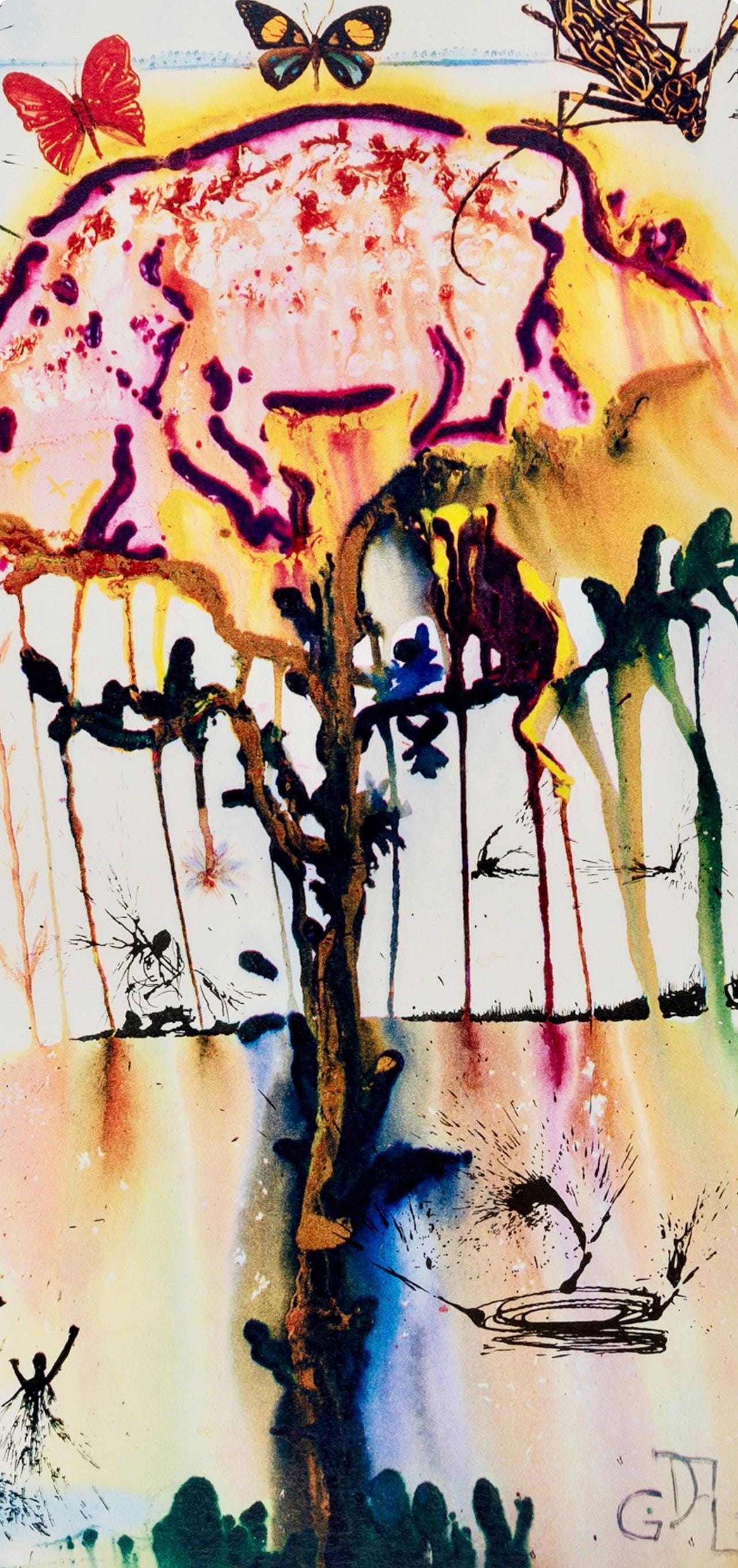 Salvador Dalí, Composition (Field 69-5, A-M), Alice's Adventures in Wonderland, Limited Edition Héliogravure