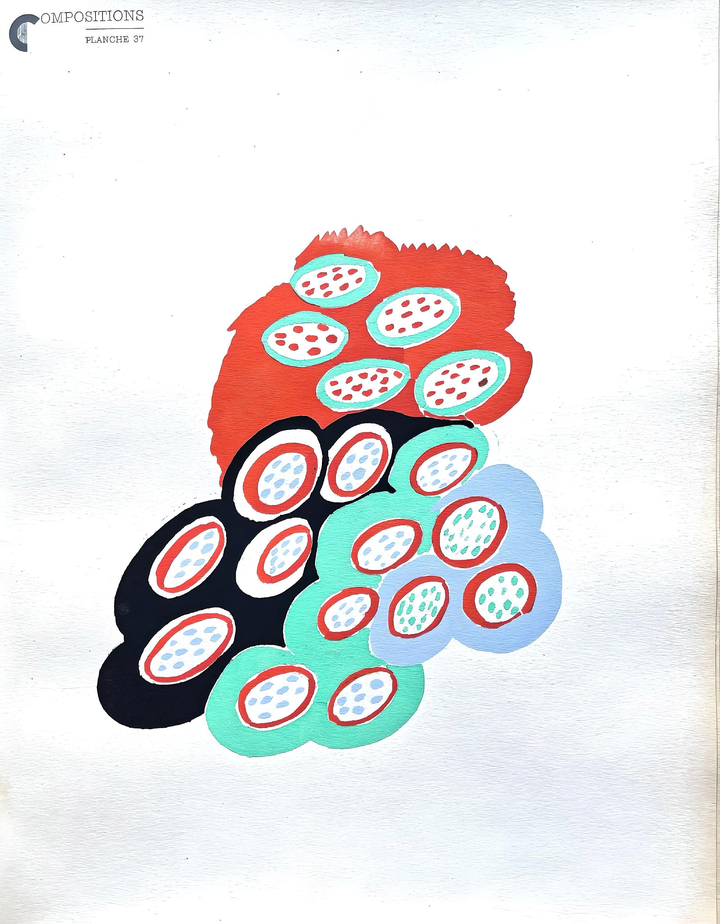 Sonia Delaunay, Planche No. 37, Compositions, couleurs, idées: Sonia Delaunay, Limited Edition Lithograph