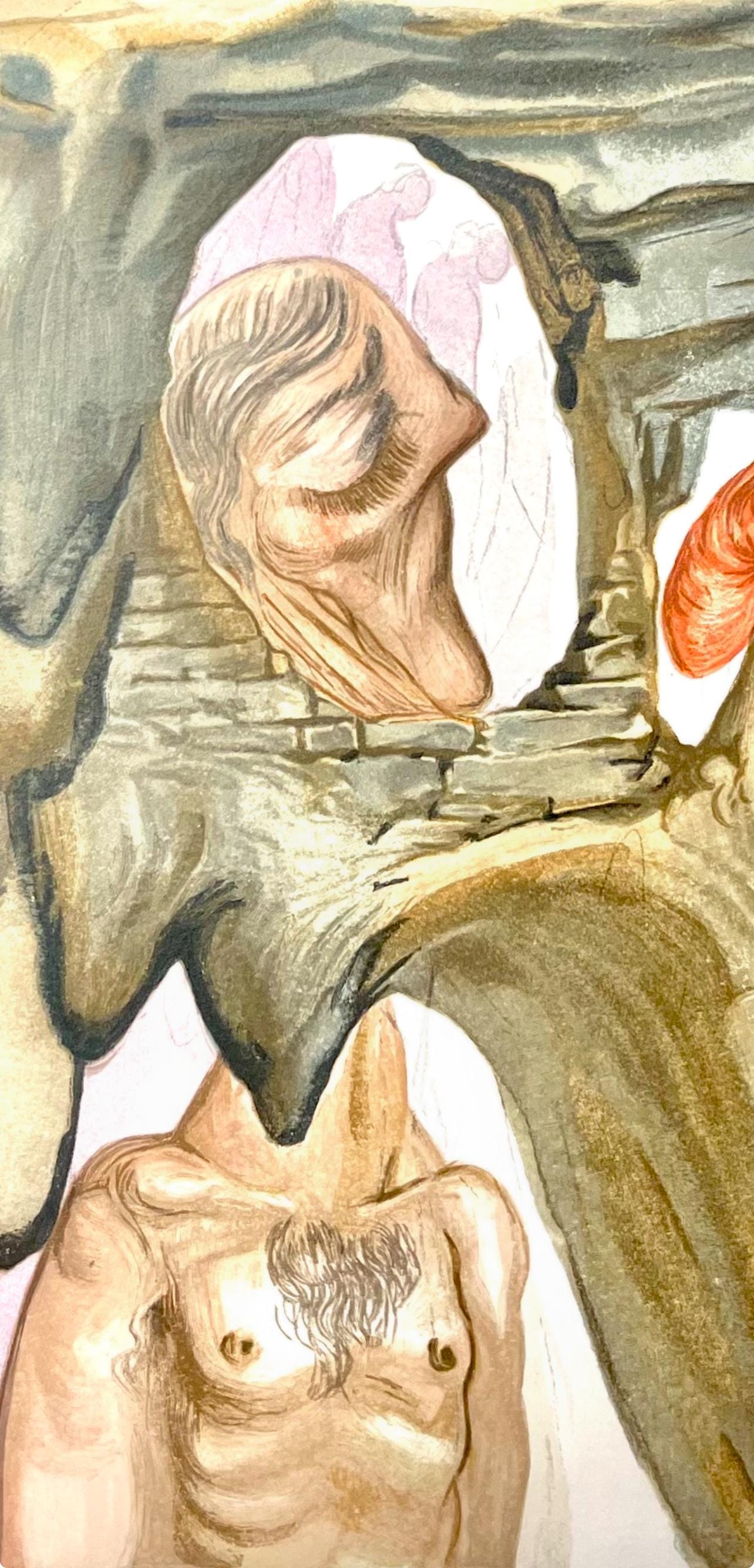 Salvador Dali, Hölle XXII (Field 189-200; Michler/Löpsinger 1039-1138), Die Göttliche Komödie, Signed, Limited Edition Woodcut