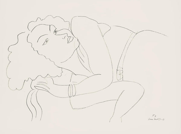 Henri Matisse, Série F, var. 7 (Duthuit 9), Henri Matisse, Dessins, Thèmes et variations, Limited Edition Lithograph