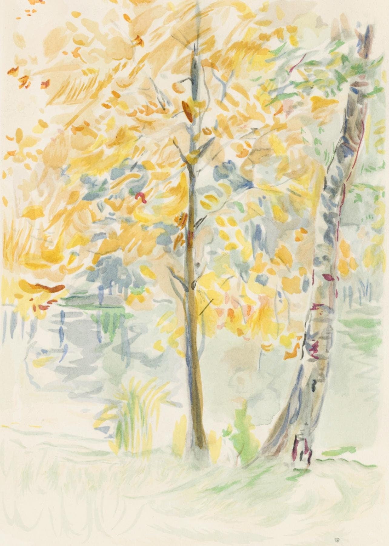 Berthe Morisot, Arbres roux, Berthe Morisot Seize Aquarelles, Limited Edition Lithograph