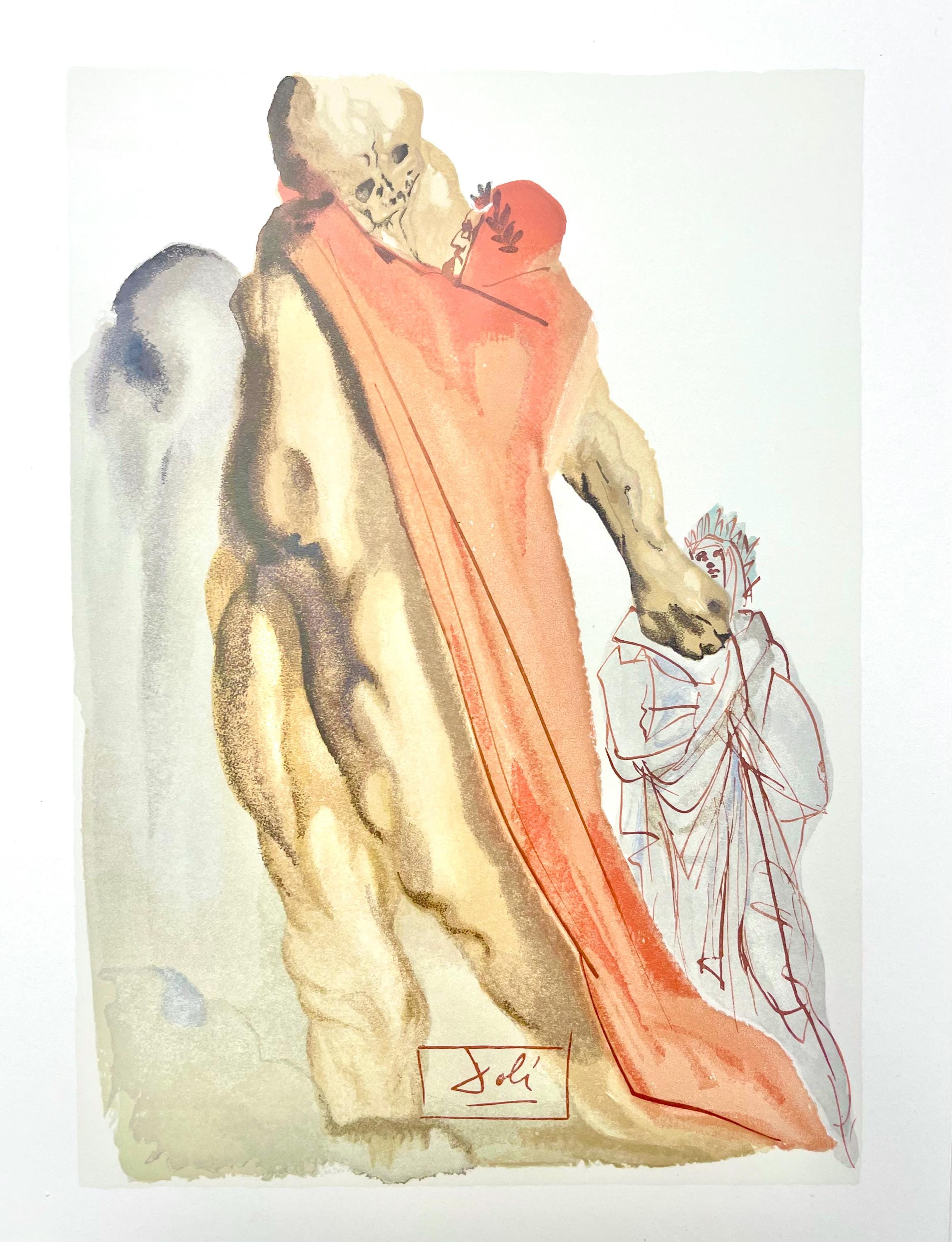 Salvador Dali, Fegefeuer V (Field 189-200; Michler/Löpsinger 1039-1138), Die Göttliche Komödie, Signed, Limited Edition Woodcut