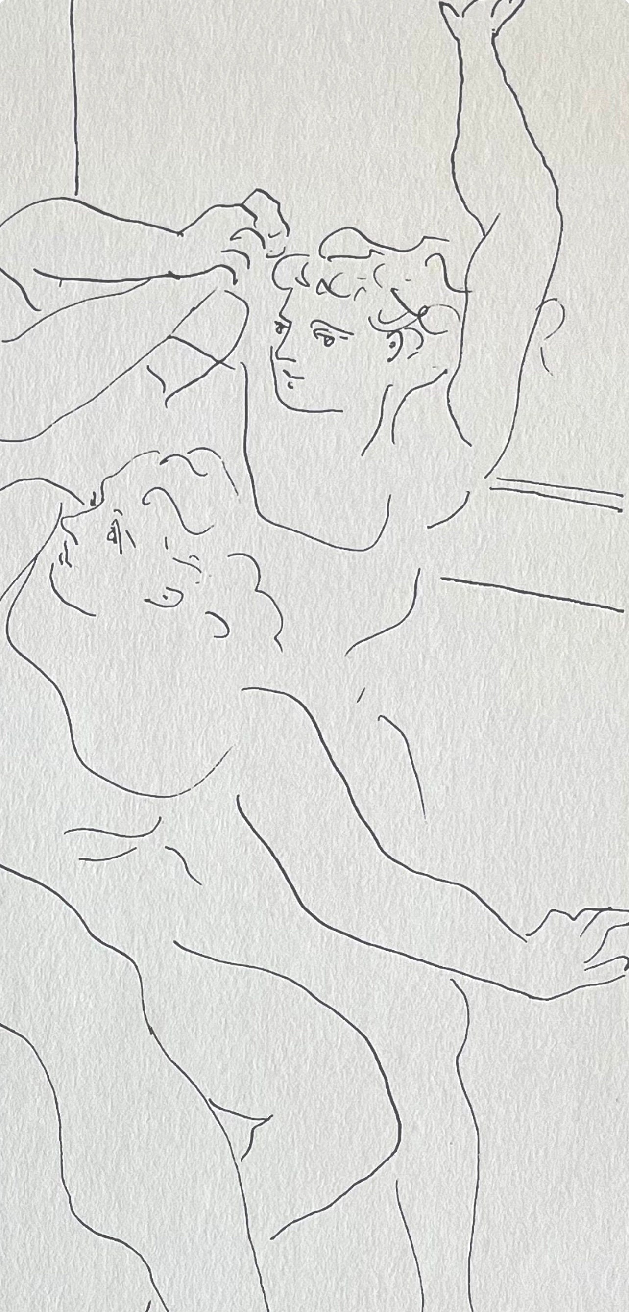 Pablo Picasso, Four Ballet Dancers (Orozco 95), Picasso: Fifteen Drawings, Limited Edition Lithograph