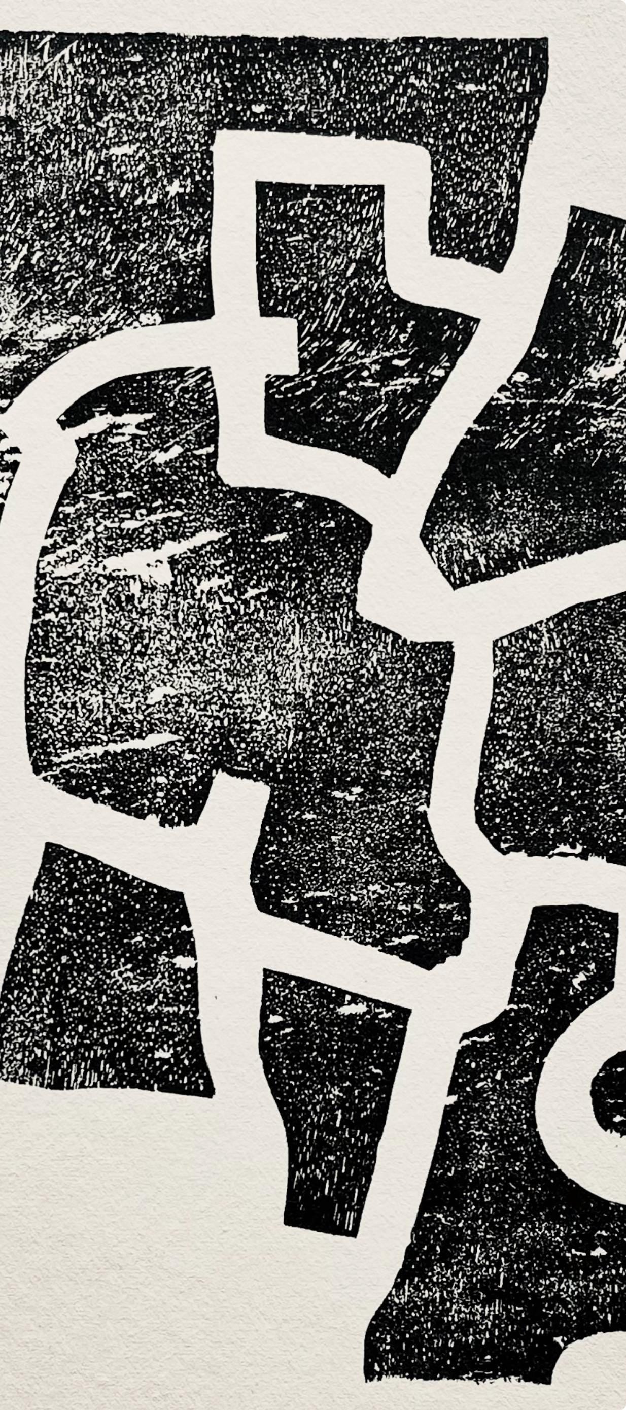 Eduardo Chillida, Composition, Derrière le miroir, Limited Edition Woodcut