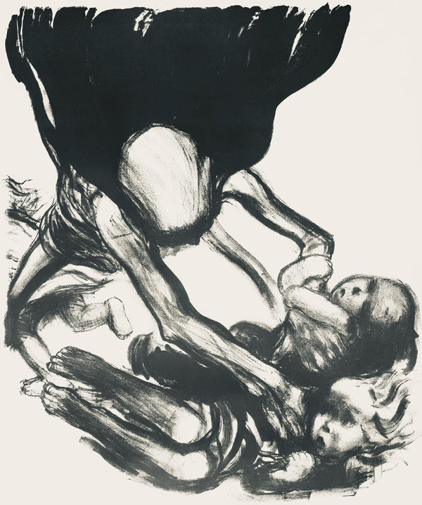 Käthe Kollwitz, Death Grabbing at a Group of Children (Tod greift in eine Kinderschar), Limited Edition Lithograph