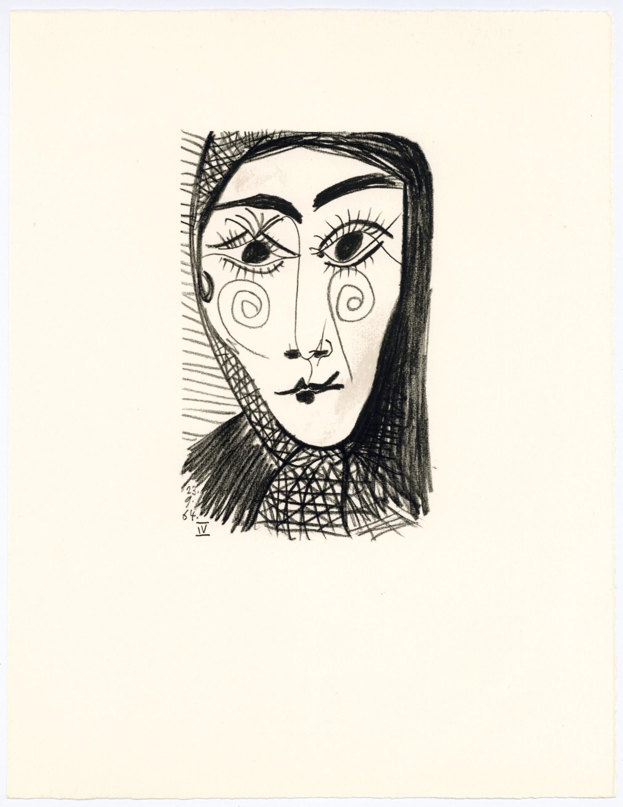 Pablo Picasso, Composition, Le Goût du Bonheur (Cramer 148; Bloch 2013), Limited Edition Mixed Media Lithograph