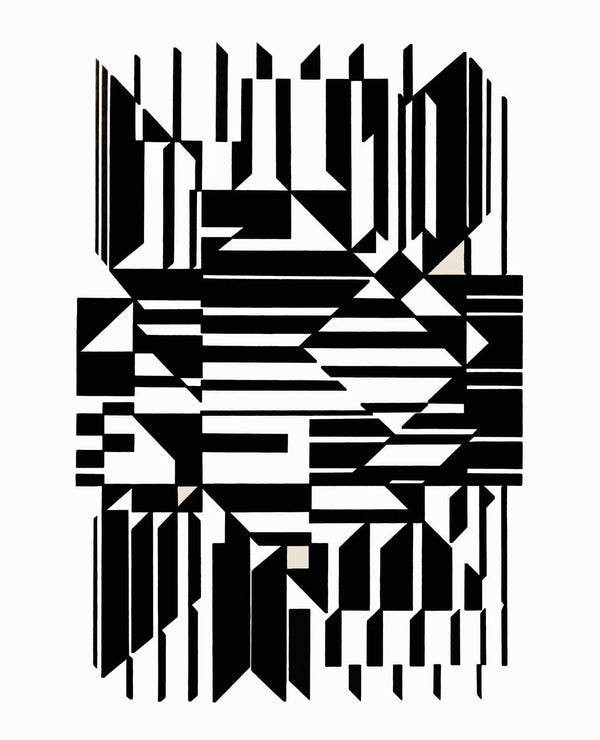 Victor Vasarely, Composition, Linéaires, Limited Edition Héliogravure