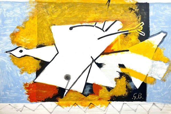 Georges Braque, L'oiseau jaune (Maeght 1031), Derrière le miroir, Limited Edition Lithograph