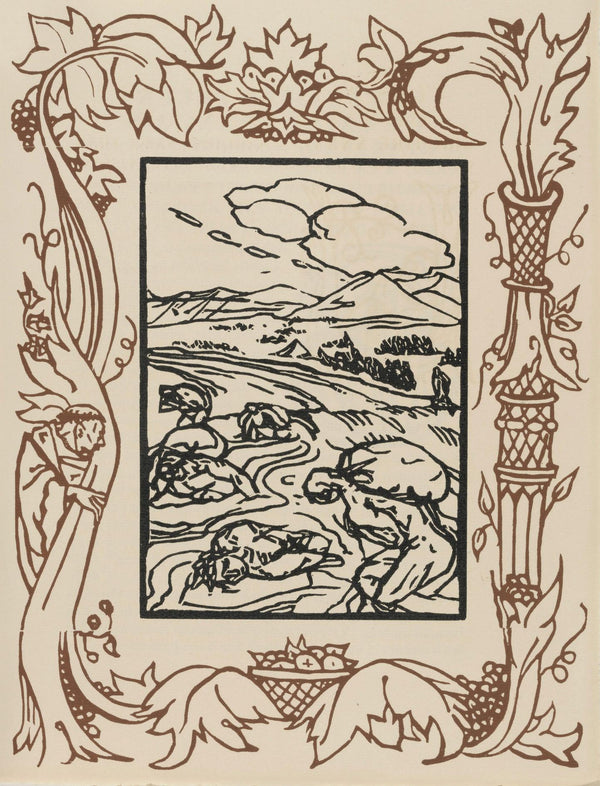 Émile Bernard, Composition (Morane, No. 100), Les Petites Fleurs de St. Françoise, Limited Edition Woodcut
