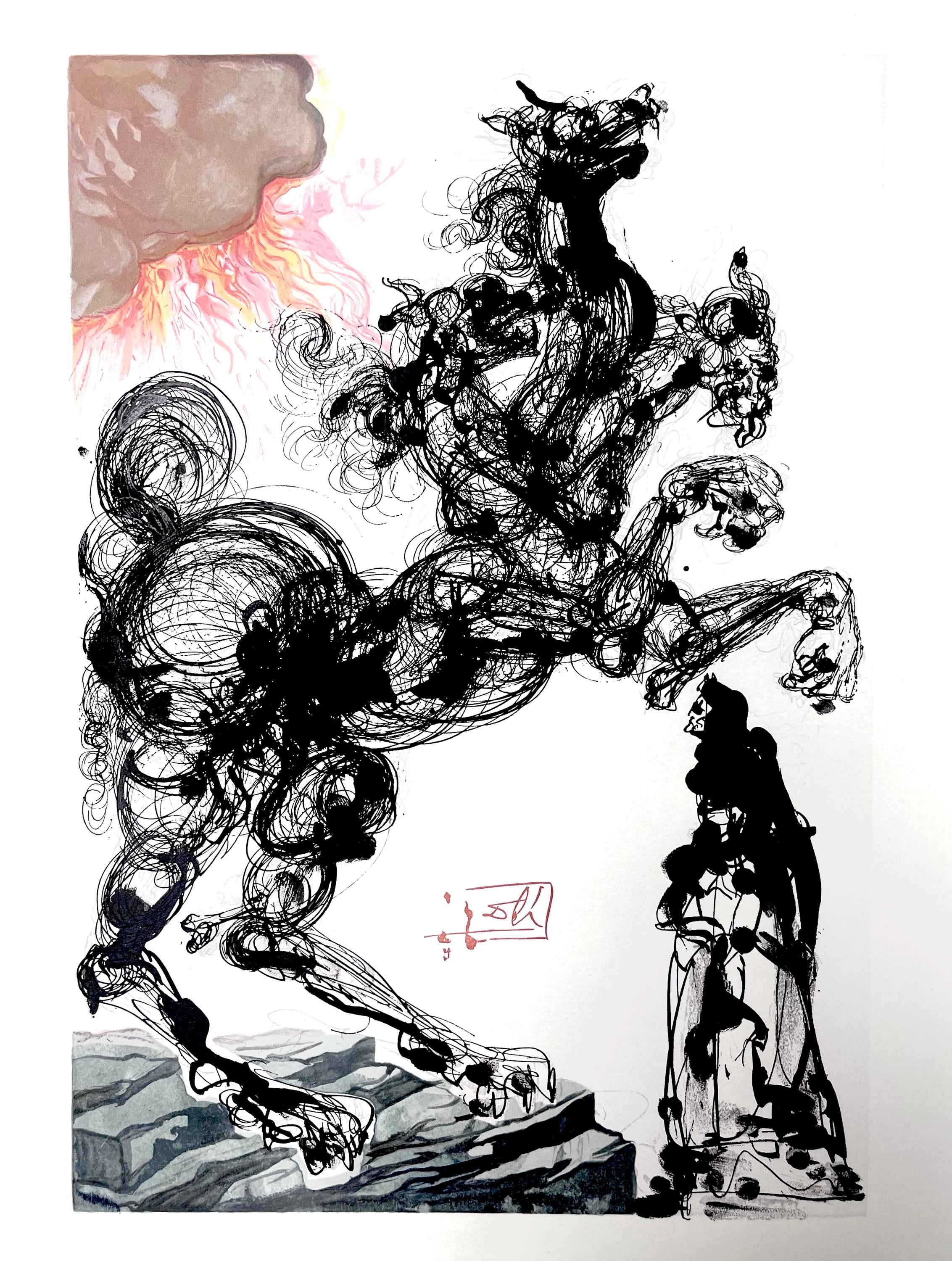 Salvador Dali, Hölle VI (Field 189-200; Michler/Löpsinger 1039-1138), Die Göttliche Komödie, Signed, Limited Edition Woodcut