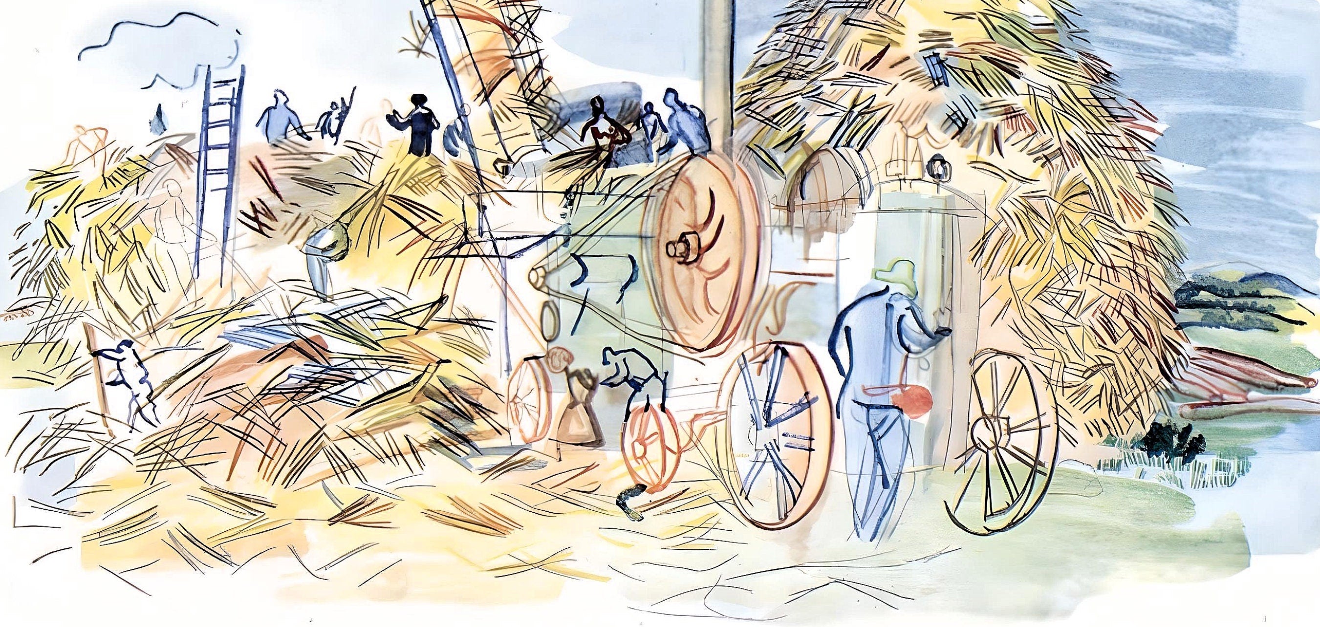 Raoul Dufy, Le dépiquage à Montsaunès, Vacances forcées
