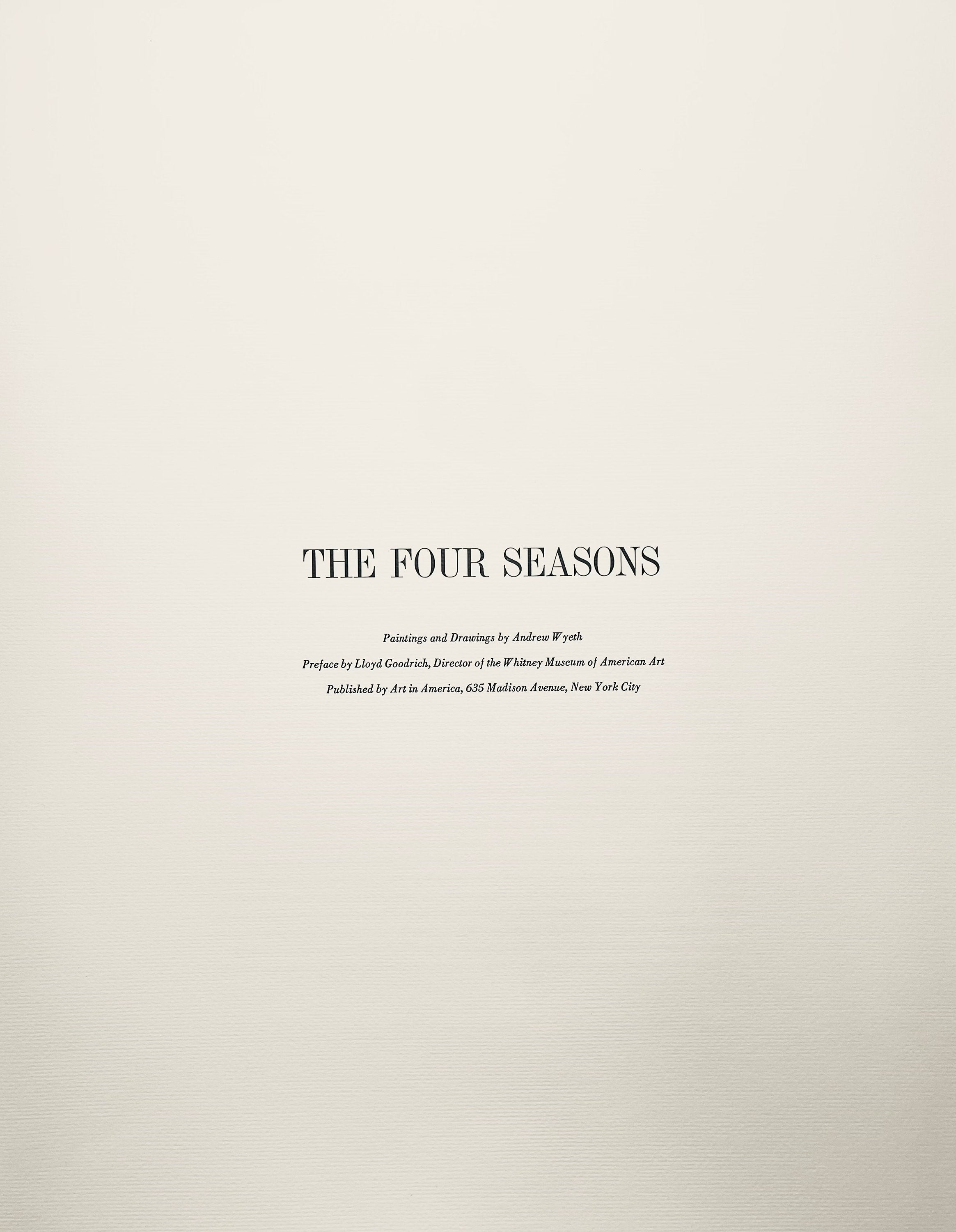 Andrew Wyeth, Brinton’s Mill, The Four Seasons, Limited Edition Lithograph
