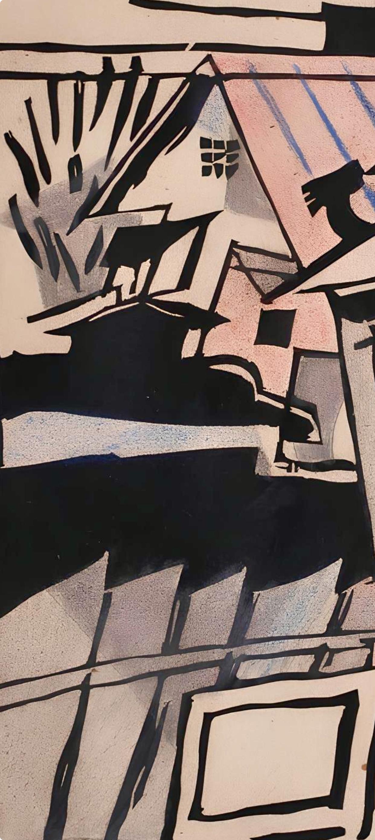 Jean Pougny, Composition, Pougny, dix linogravures originales, 1914-1920, Limited Edition Linocut