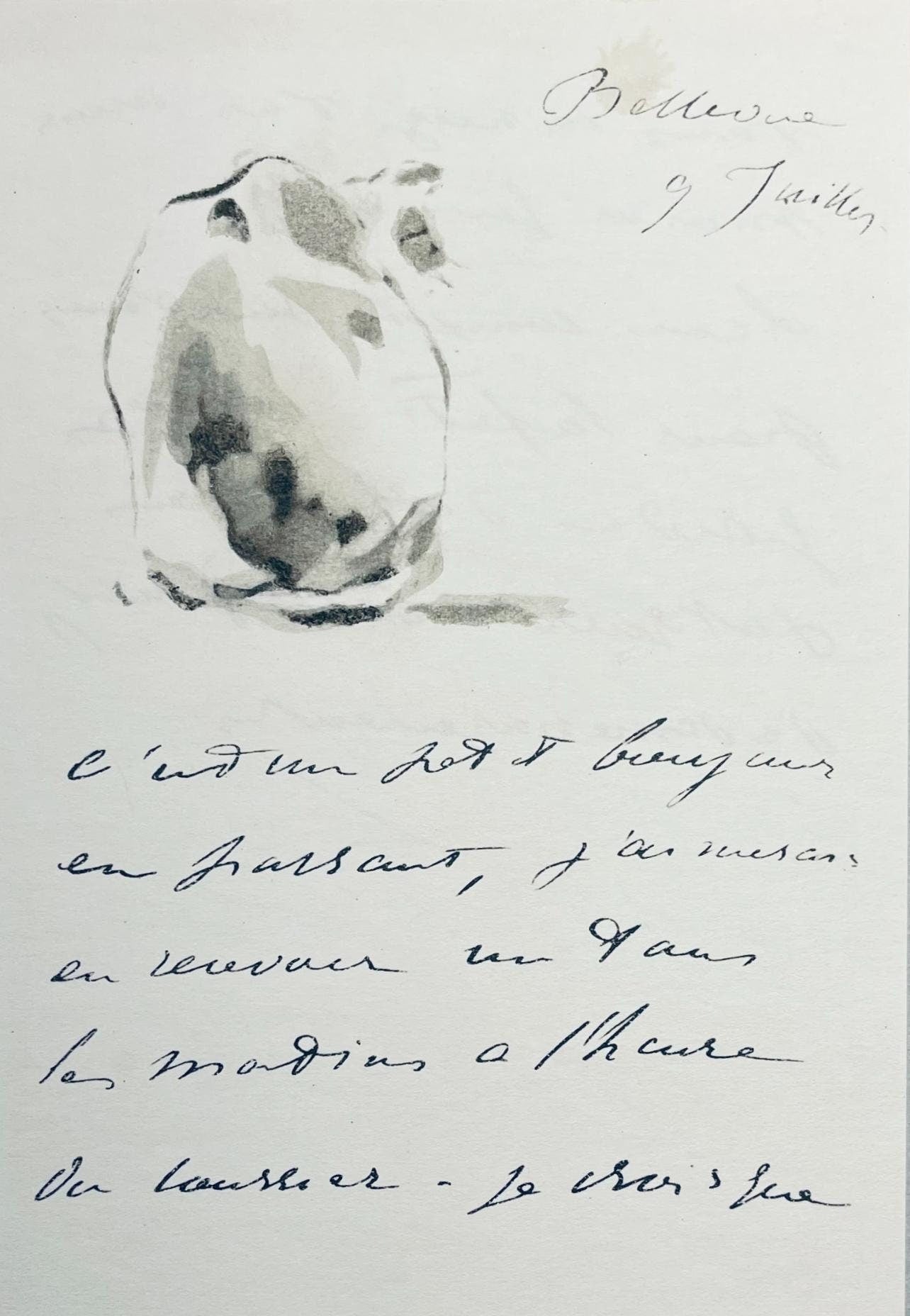 Édouard Manet, Composition, Édouard Manet, Letters with Aquarelles, Limited Edition Lithograph