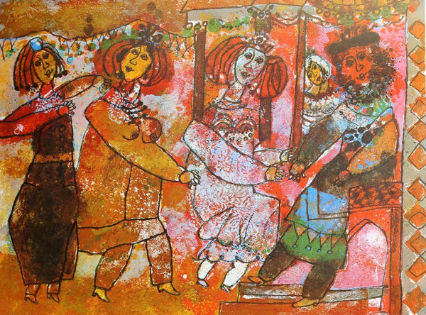 Théo Tobiasse, The Wedding, Original Edition Offset Lithograph