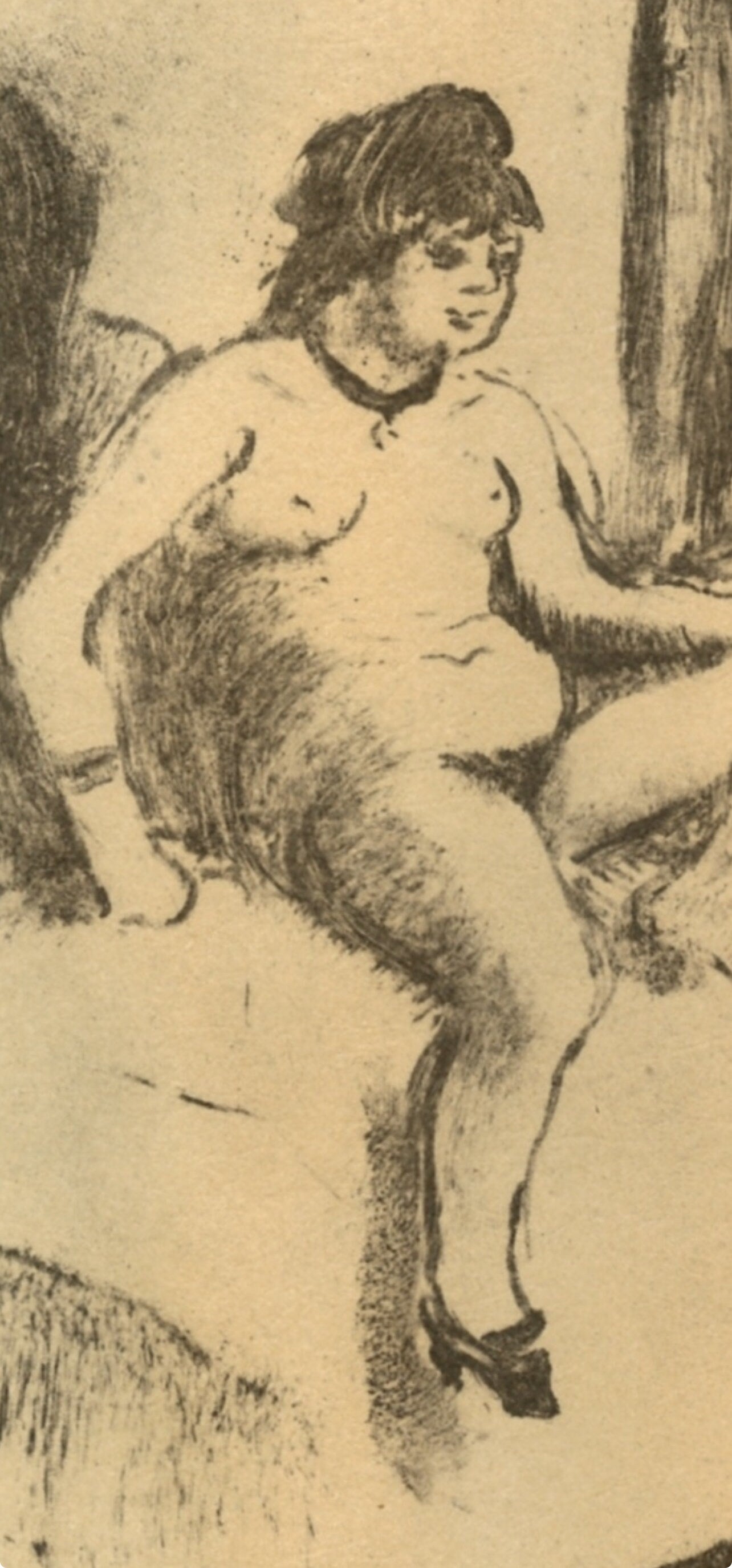 Edgar Degas, Attente, E. Degas Monotypes, Limited Edition Monotype