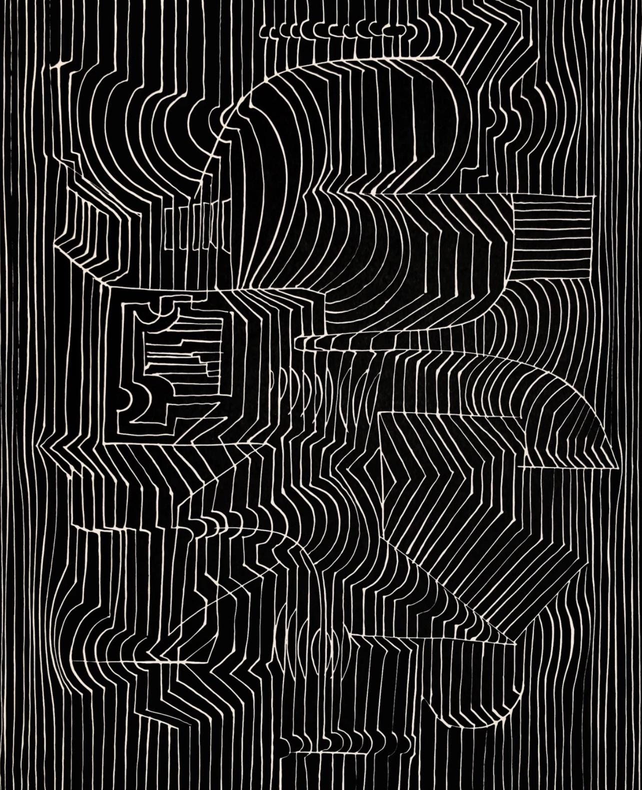 Victor Vasarely, Composition, Ondulatoires, Limited Edition Héliogravure