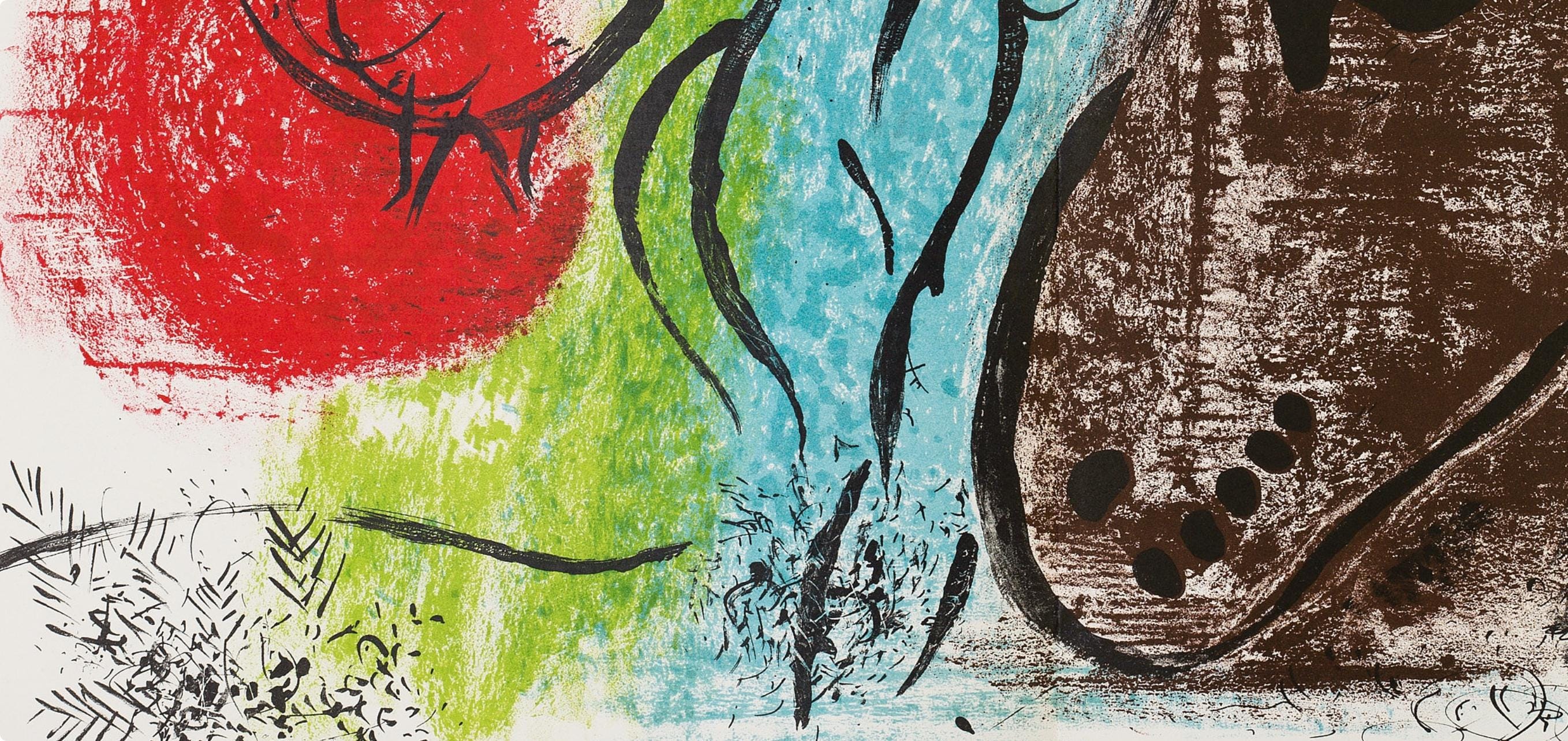 Marc Chagall, Composition (Cramer 21; Mourlot 61), Derrière le miroir, Limited Edition Lithograph