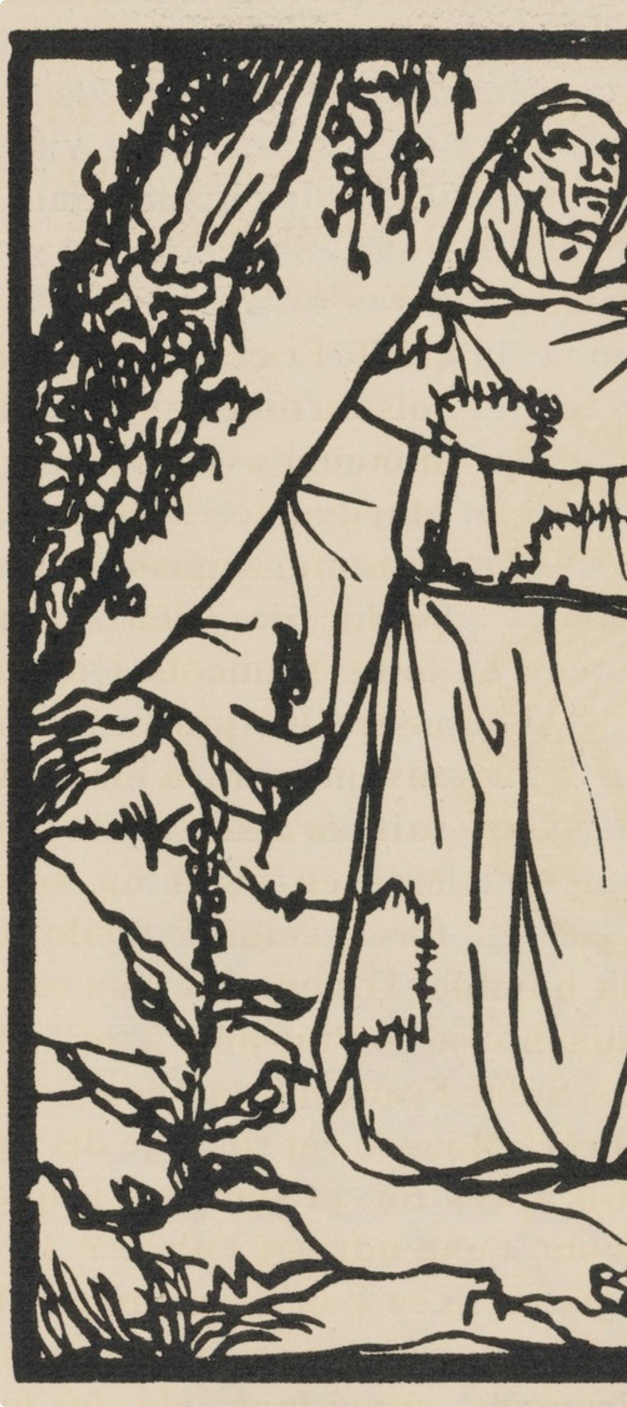 Émile Bernard, Composition (Morane, No. 100), Les Petites Fleurs de St. Françoise, Limited Edition Woodcut