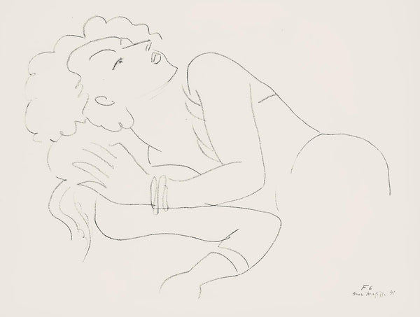 Henri Matisse, Série F, var. 6 (Duthuit 9), Henri Matisse, Dessins, Thèmes et variations, Limited Edition Lithograph