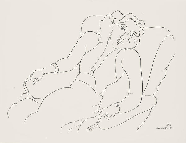 Henri Matisse, Série B, var. 2 (Duthuit 9), Henri Matisse, Dessins, Thèmes et variations, Limited Edition Lithograph
