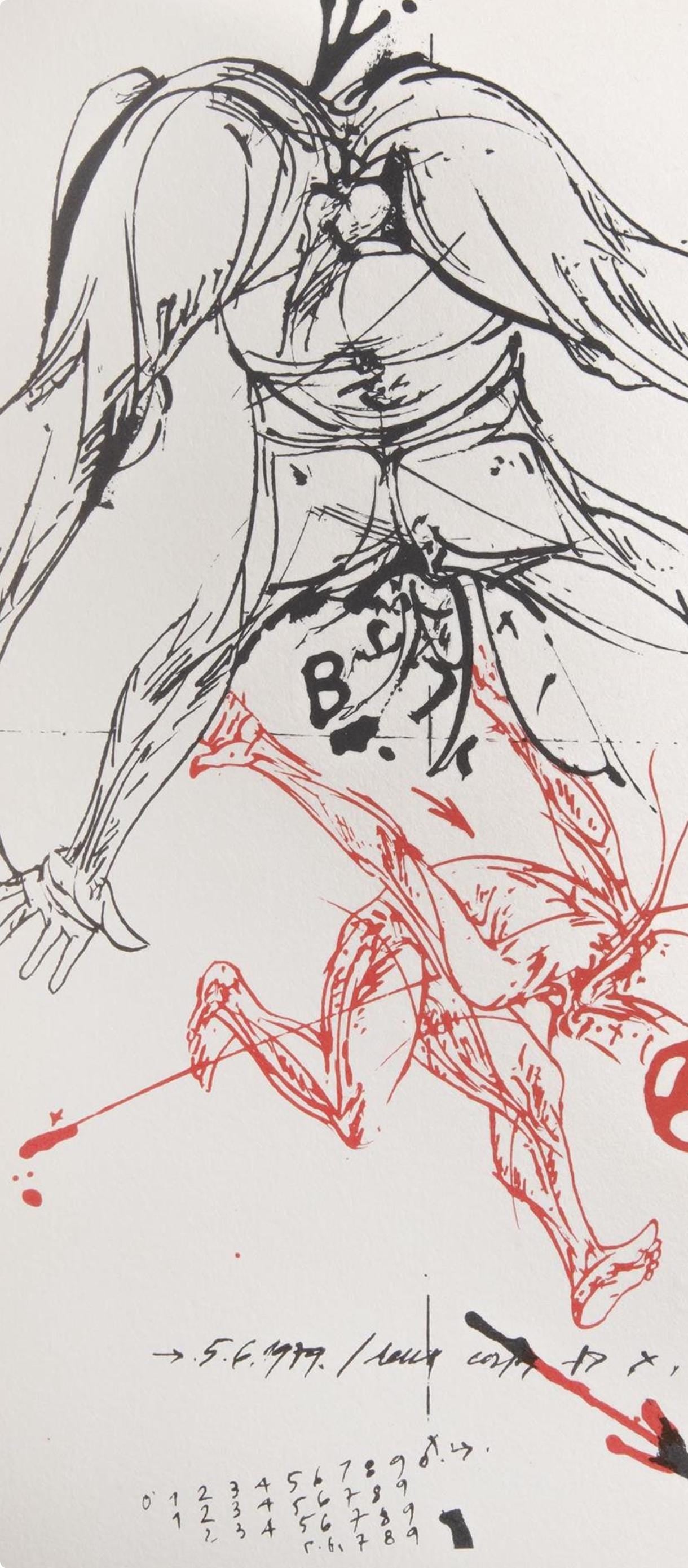 Vladimir Veličković, Composition, Ediciones Polígrafa, Redfern Gallery, Limited Edition Lithograph