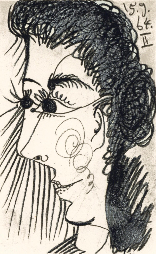 Pablo Picasso, Composition, Le Goût du Bonheur (Cramer 148; Bloch 2013), Limited Edition Mixed Media Lithograph