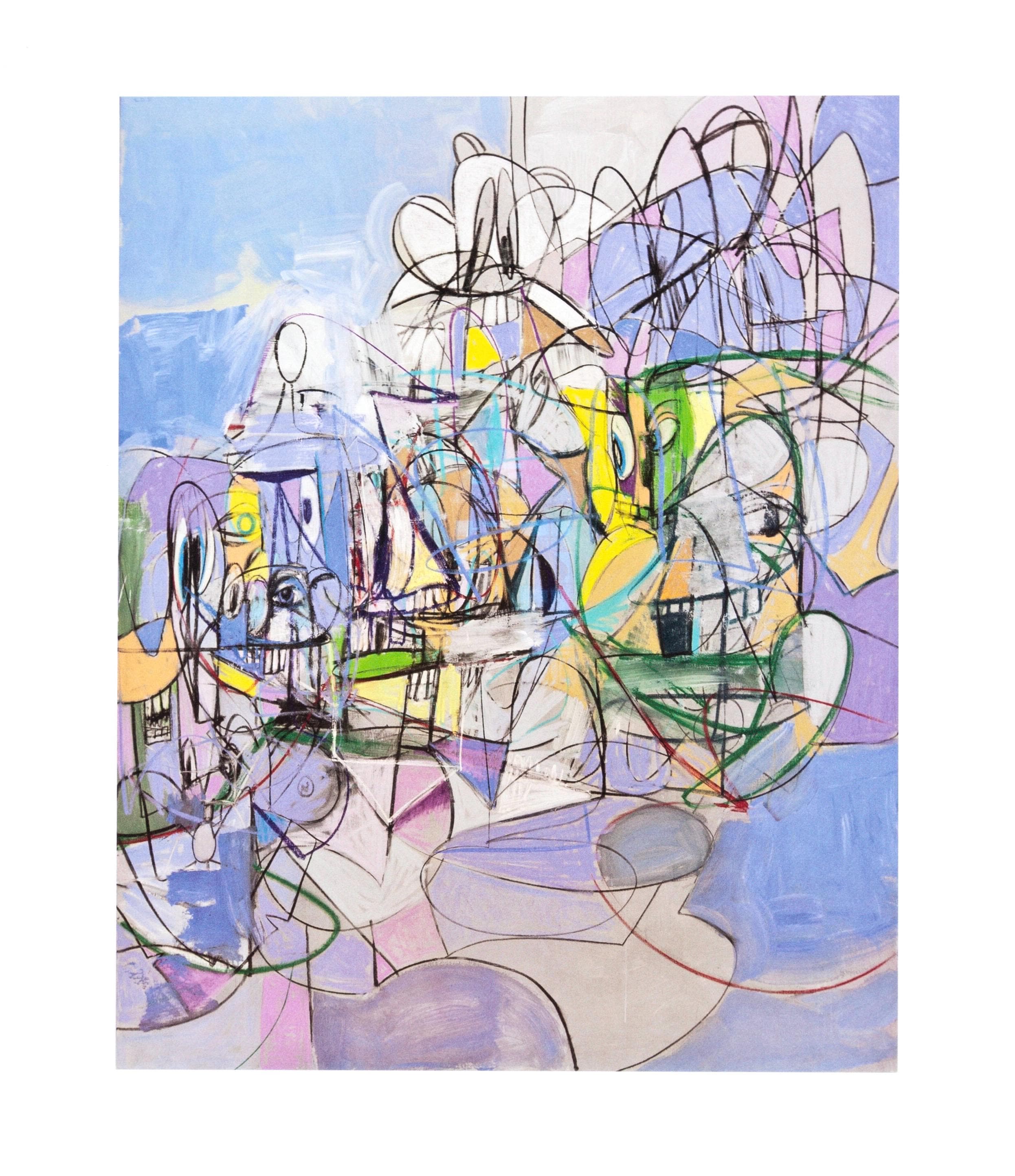 George Condo, Full Sweep, Drawing Paintings, Limited Edition Four Color Process Print