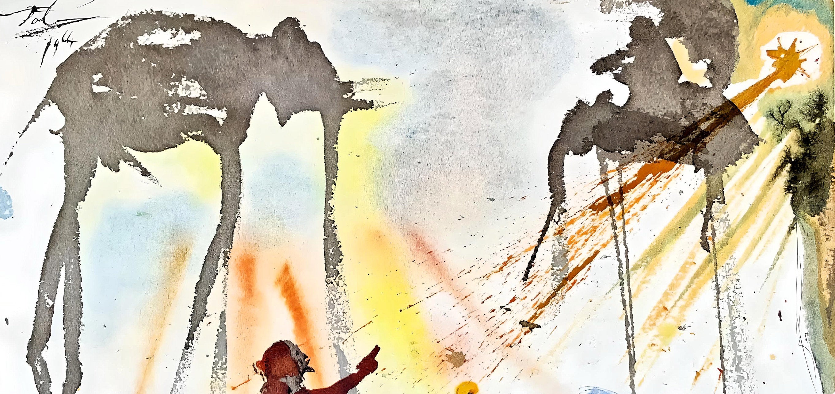 Salvador Dali, Composition (Michler/Löpsinger 1600; Field 69-3), Biblia Sacra, Limited Edition Lithograph