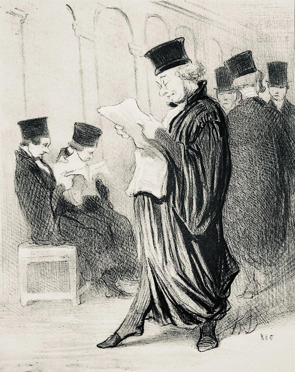 Honoré Daumier, Composition, Honoré Daumier, Law and Justice, Limited Edition Lithograph