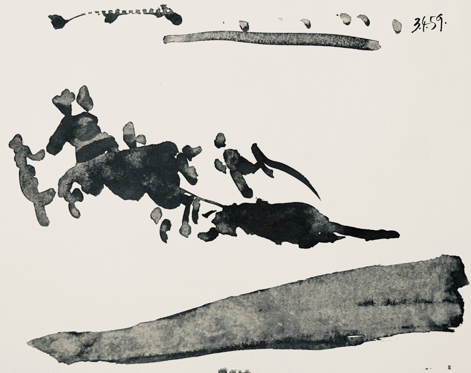 Pablo Picasso, Composition (Bloch 1276; Czwiklitzer 23), Toros y Toreros, Limited Edition Lithograph