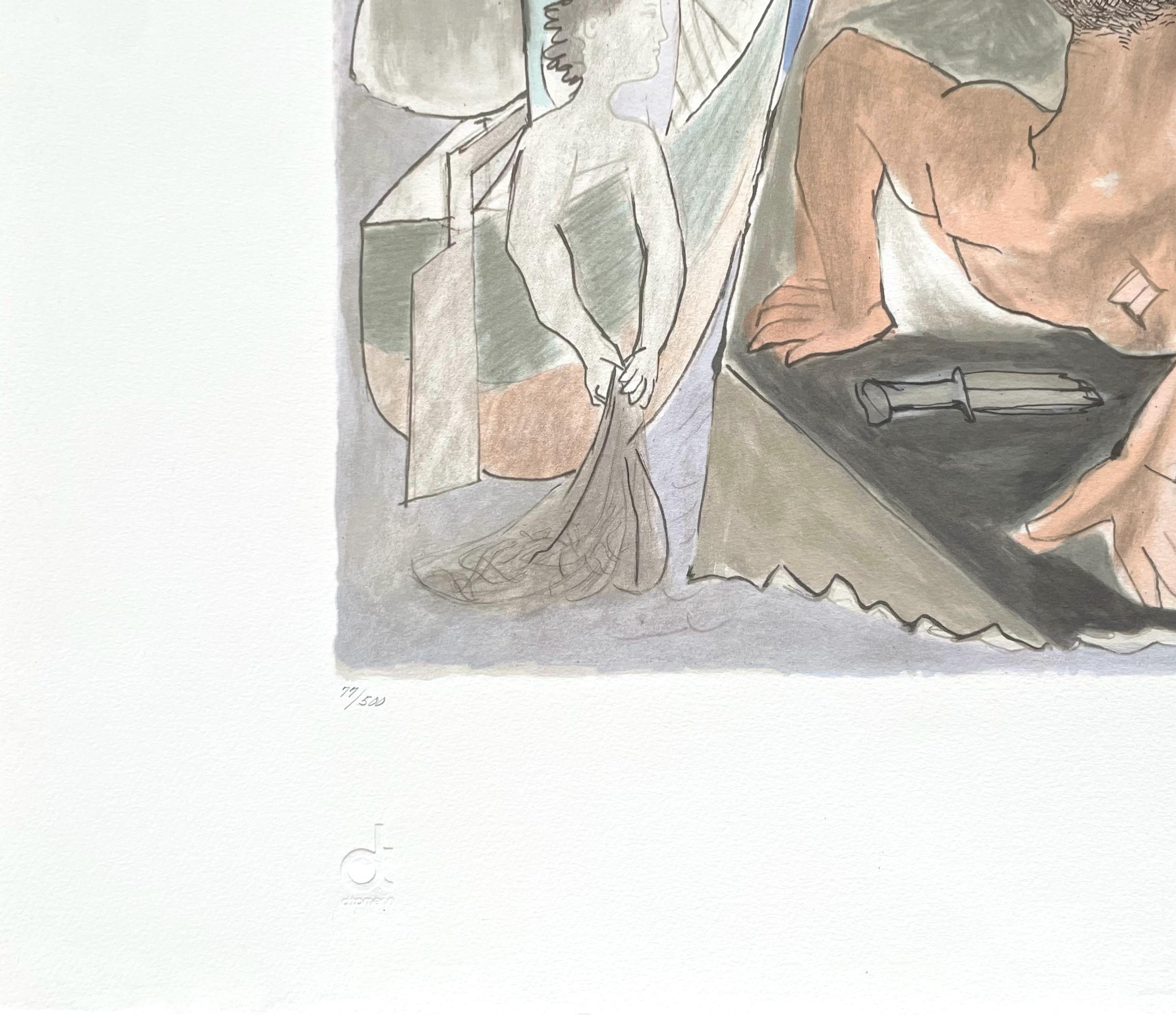 Pablo Picasso, Composition Avec Minotaur, Marina Picasso Collection, Official Limited Edition Lithograph