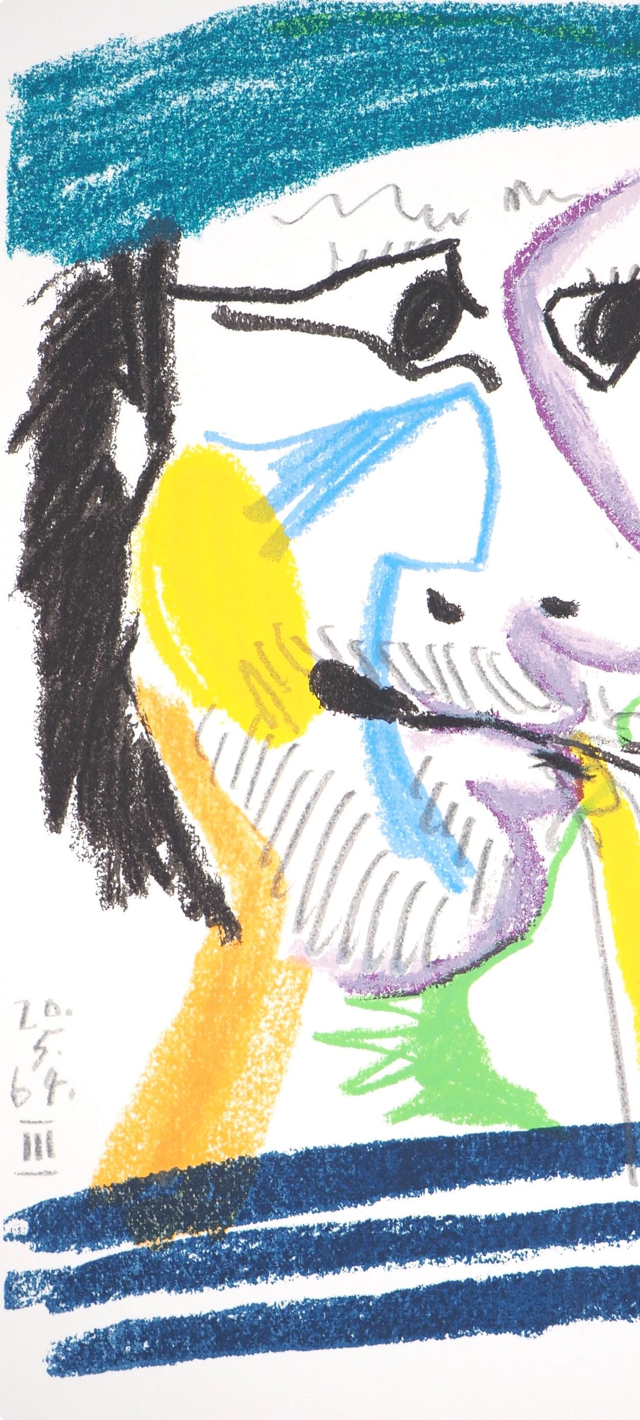 Pablo Picasso, Composition, Le Goût du Bonheur (Cramer 148; Bloch 2013), Limited Edition Mixed Media Lithograph