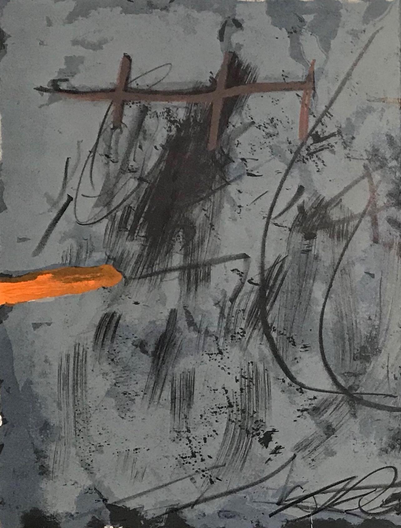 Antoni Tàpies, Composition, Derrière le miroir, Limited Edition Lithograph