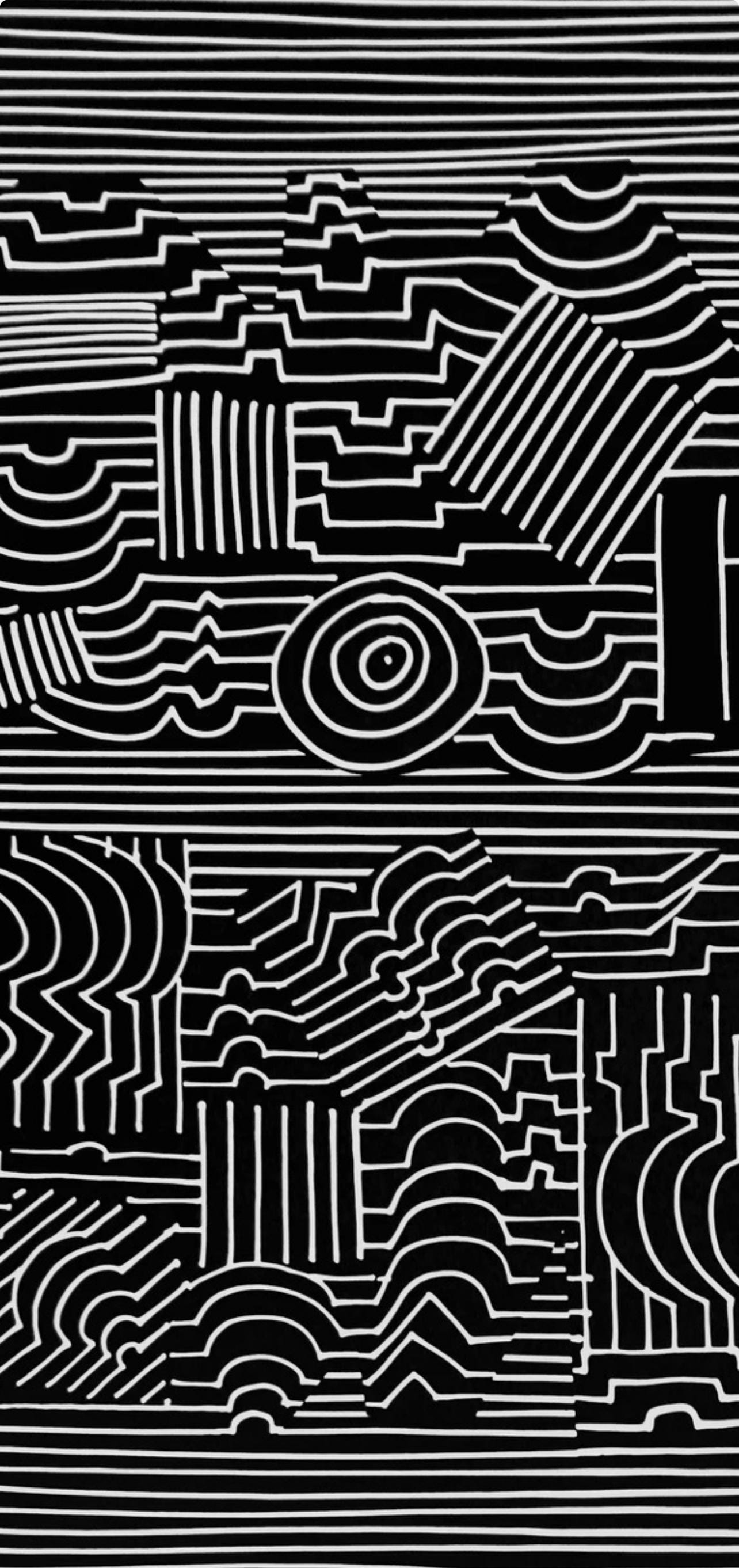 Victor Vasarely, Composition, Ondulatoires, Limited Edition Héliogravure