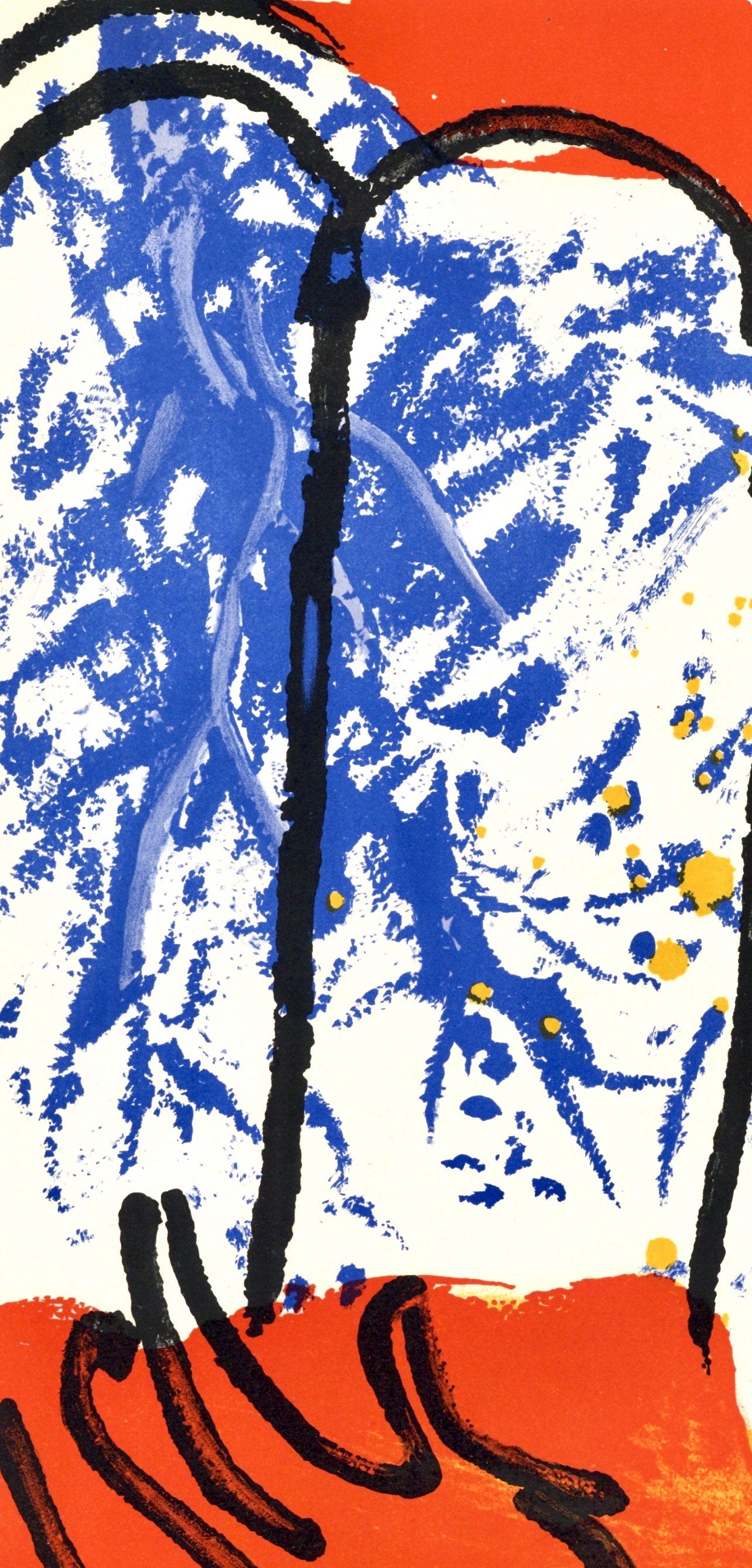 Marc Chagall, Moses III (Mourlot 117-46; Cramer 25), Drawings from the Bible by Marc Chagall, Verve: Revue, Limited Edition Lithograph