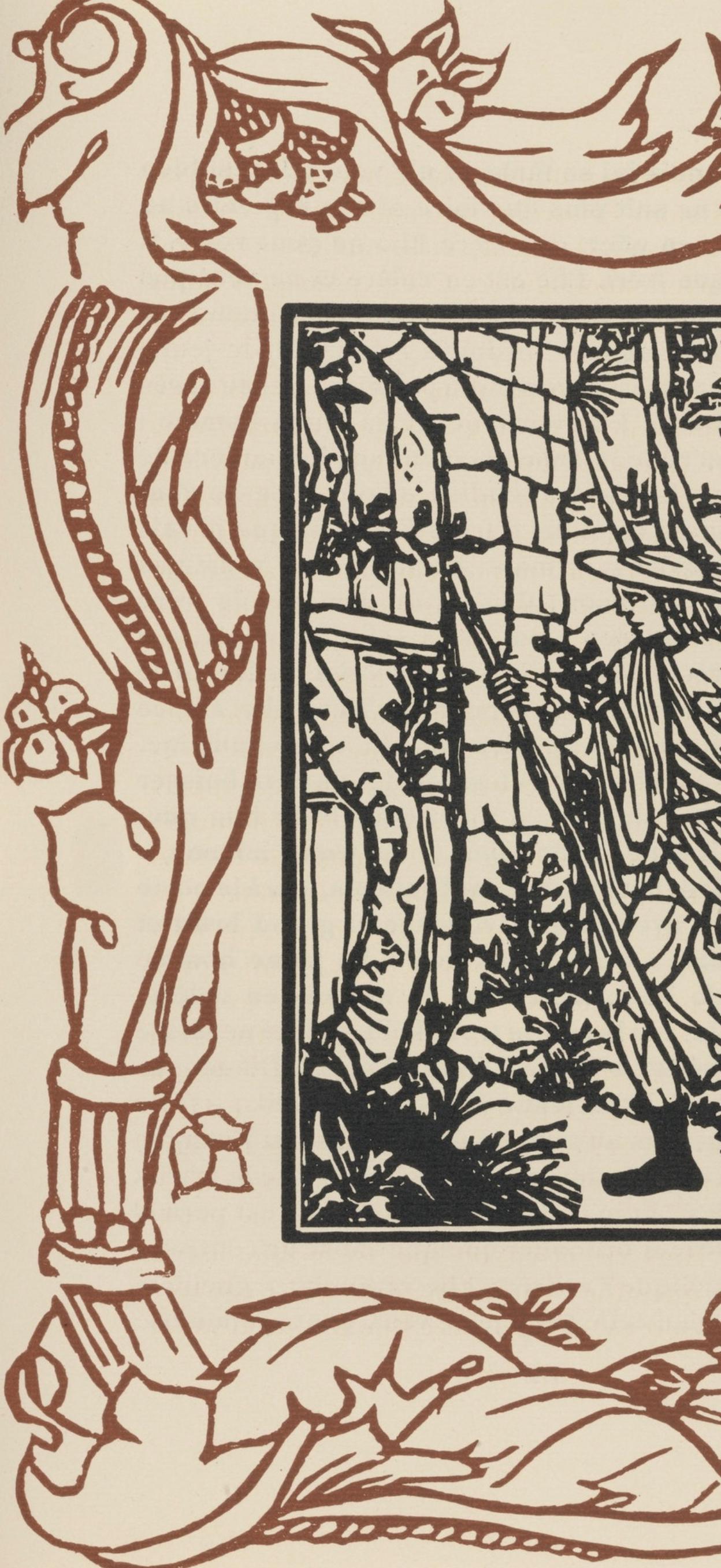 Émile Bernard, Composition (Morane, No. 100), Les Petites Fleurs de St. Françoise, Limited Edition Woodcut