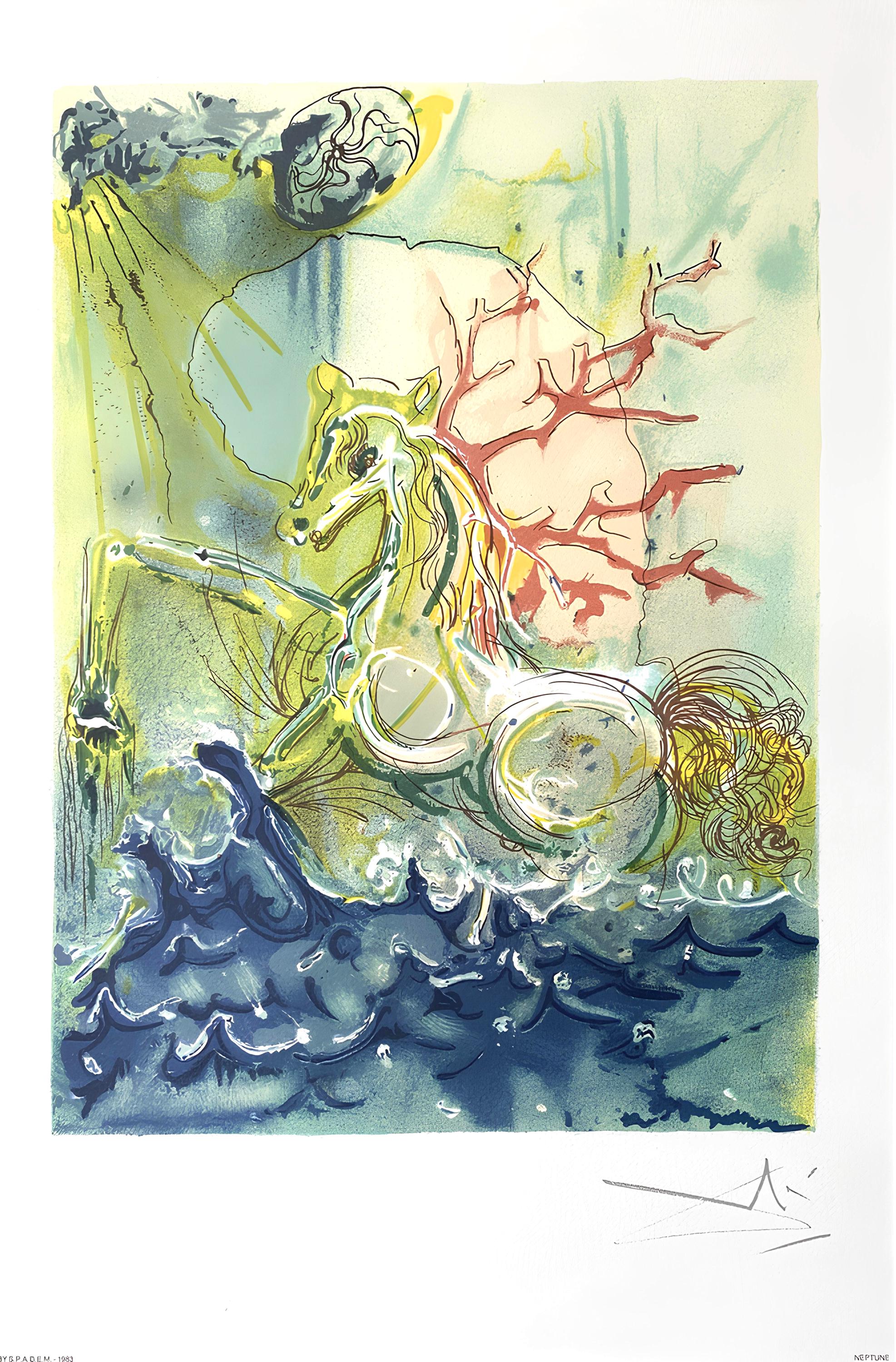 Salvador Dalí, Neptune, Les Chevaux de Dalí, Limited Edition Lithograph