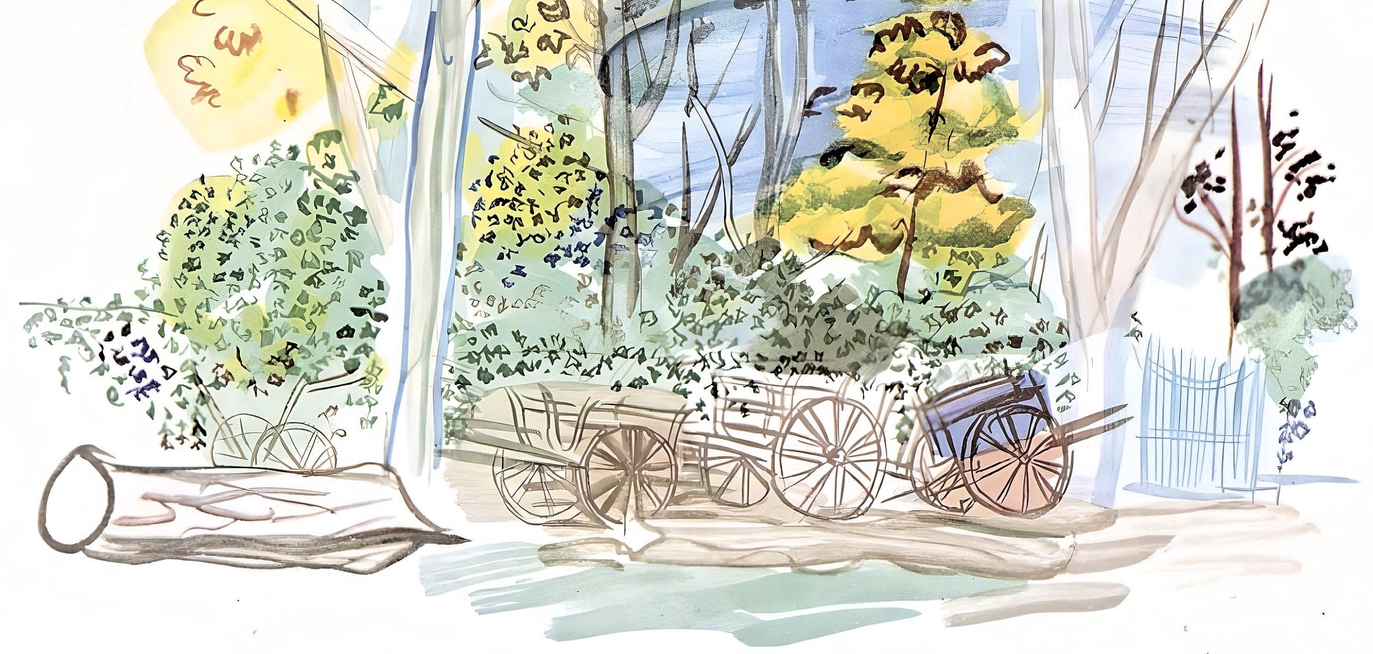 Raoul Dufy, Le cimetière des carrioles, Vacances forcées
