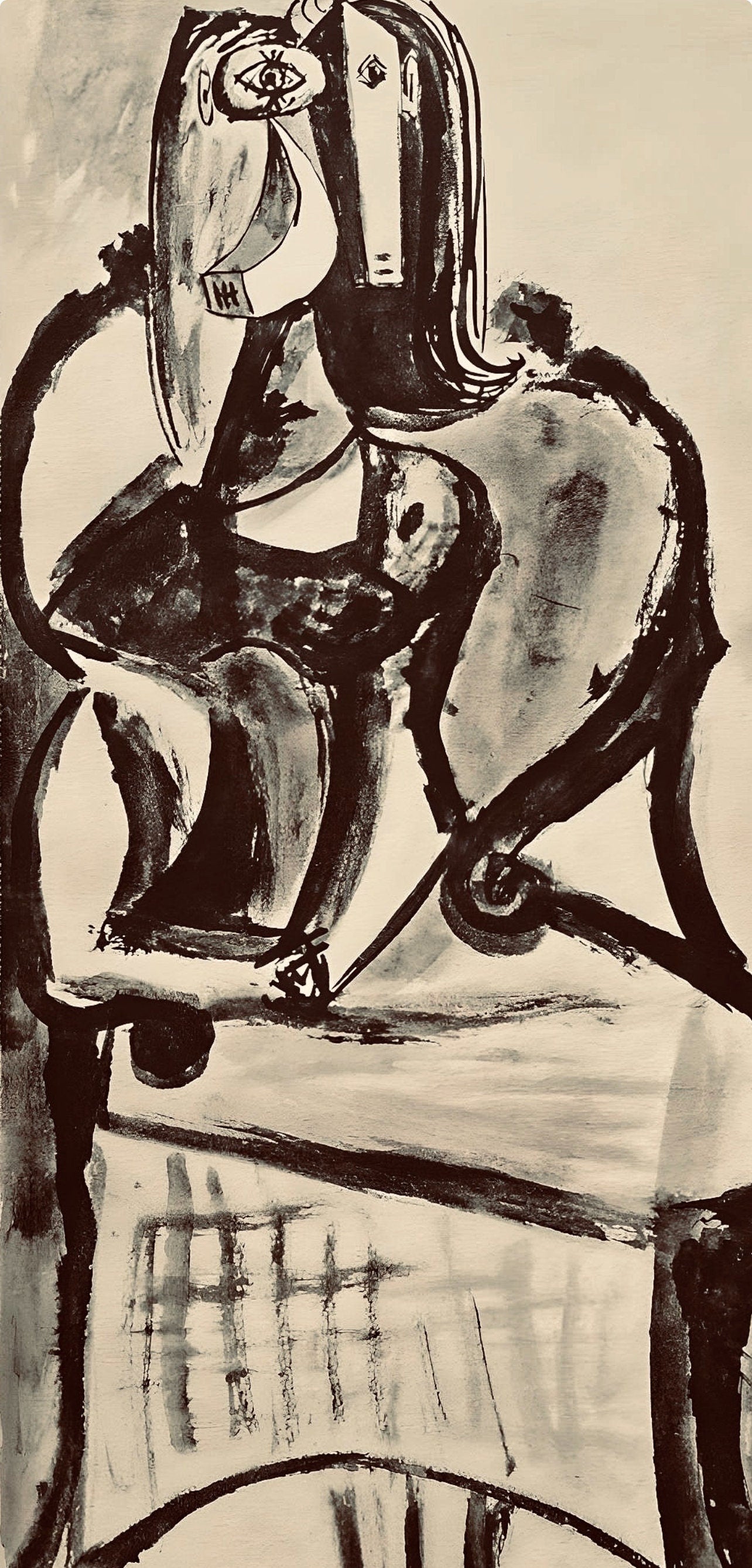 Pablo Picasso, Composition, Carnet de dessins de Picasso, Cahiers d’Art, Limited Edition Lithograph