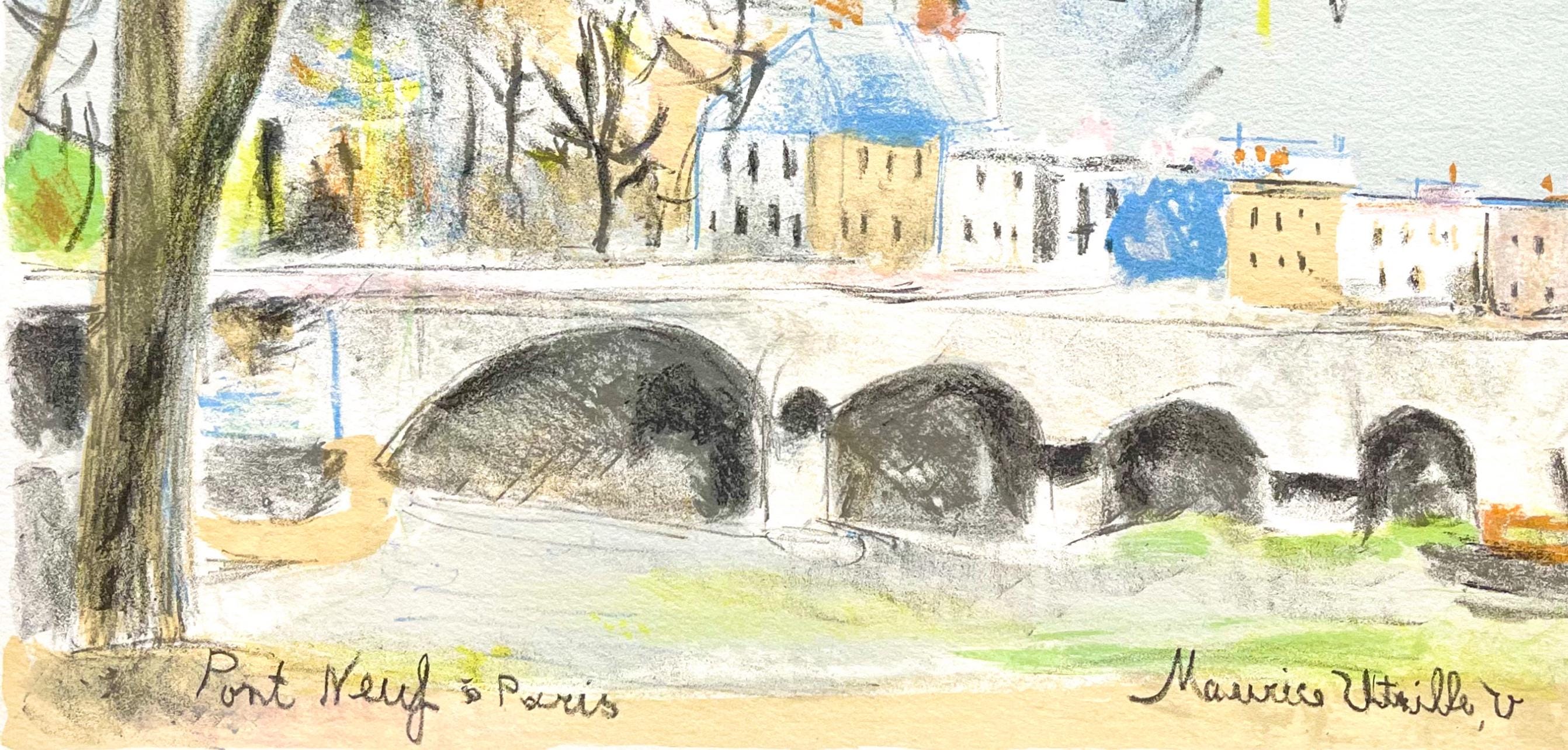 Maurice Utrillo, Pont-Neuf, Paris Capitale, Limited Edition Lithograph
