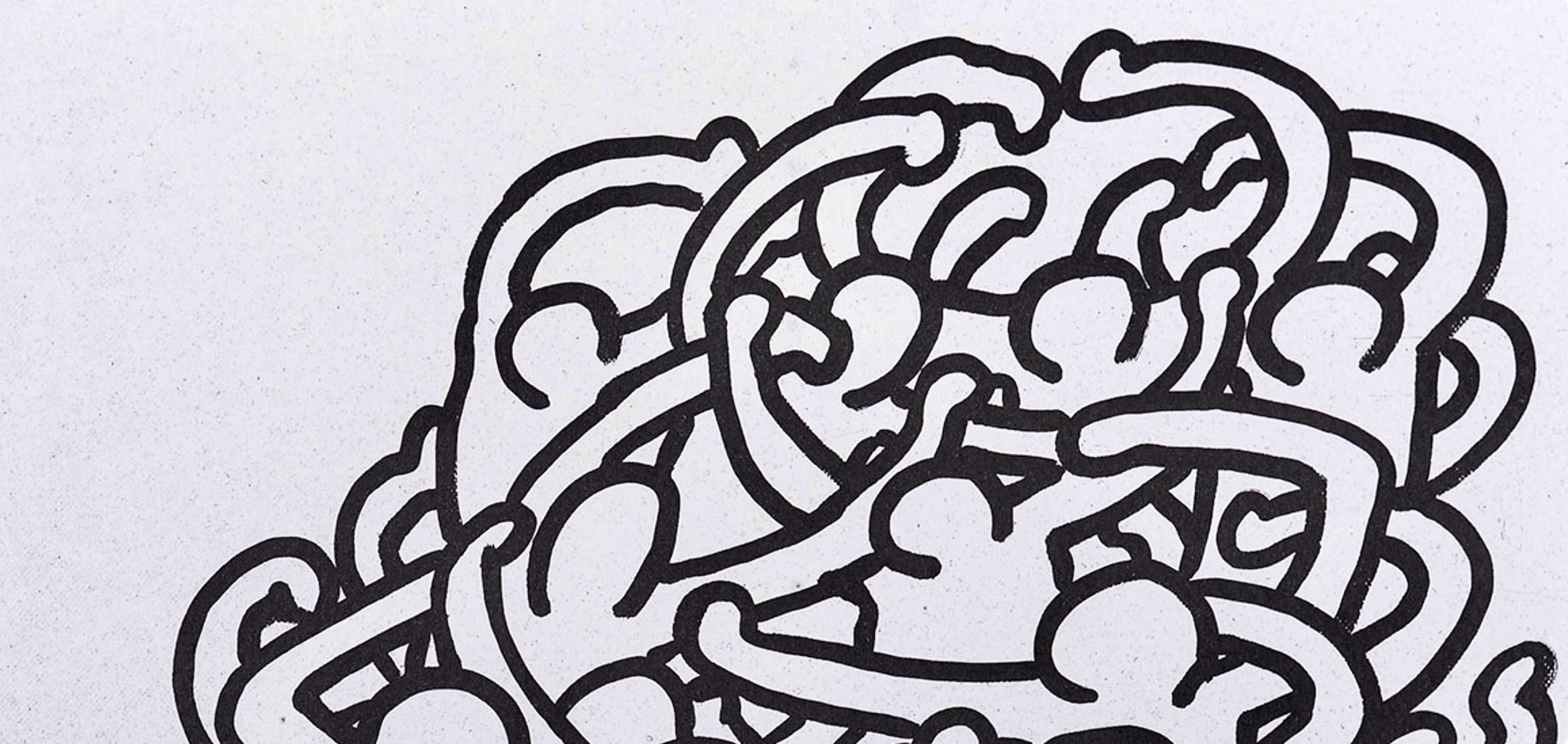 Keith Haring, Composition, Against All Odds, Limited Edition Lithograph