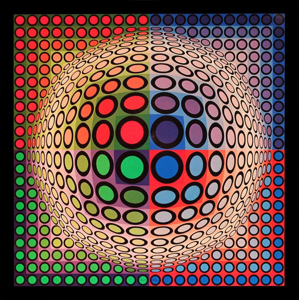 Victor Vasarely, Composition, Progressions I, Limited Edition Héliogravure